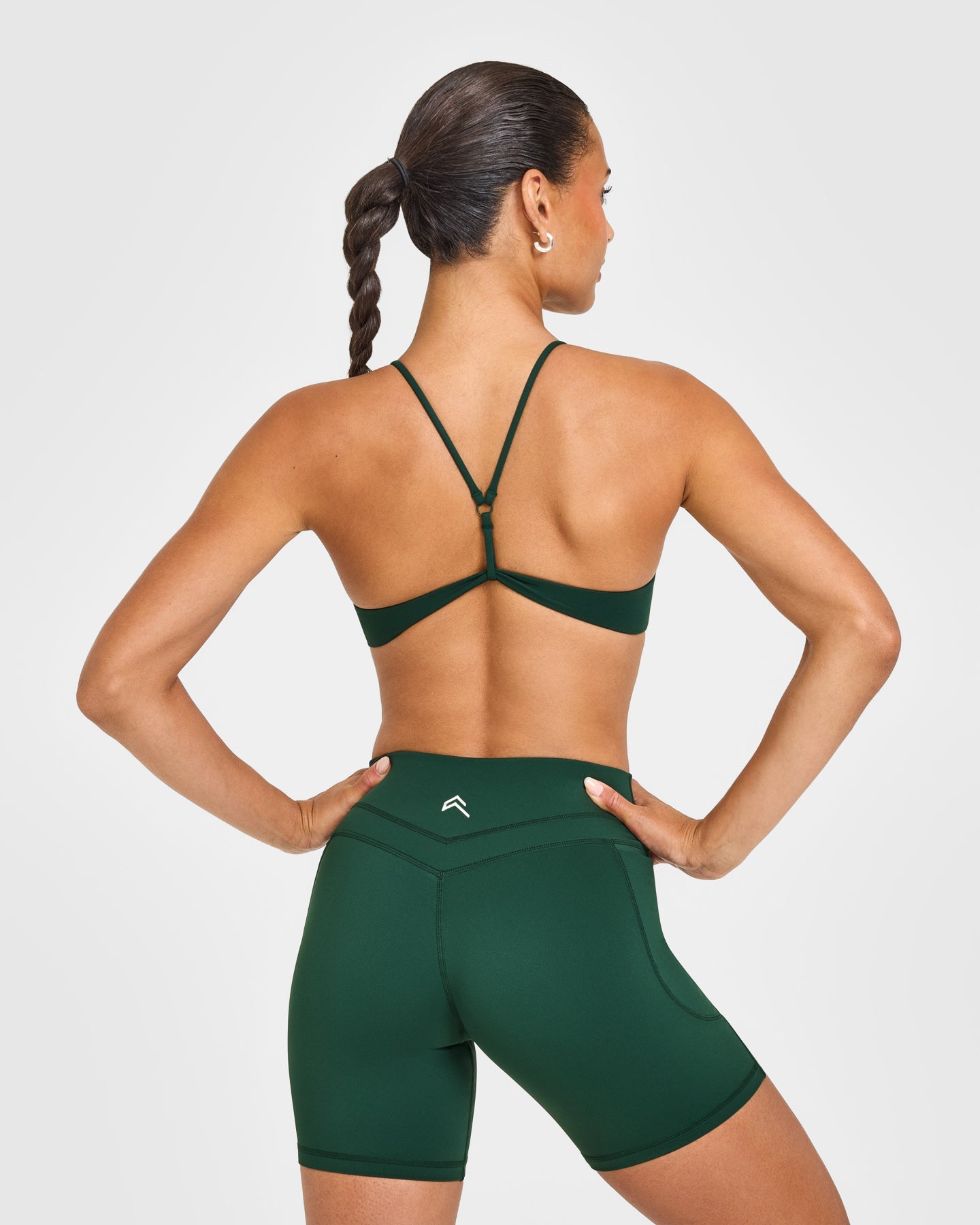EasyLift Ultra Minimal Bralette with White Logo | Racing Green - Image 5