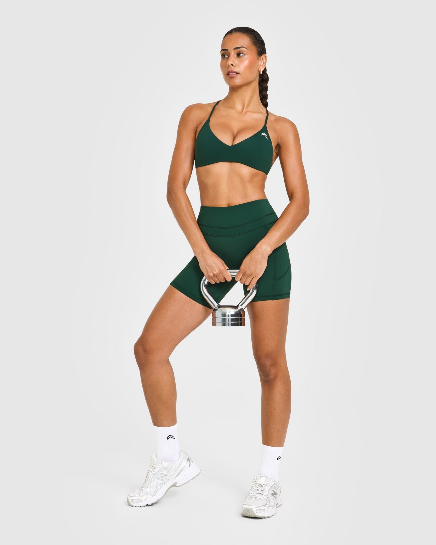 EasyLift Ultra Minimal Bralette with White Logo | Racing Green - Image 3