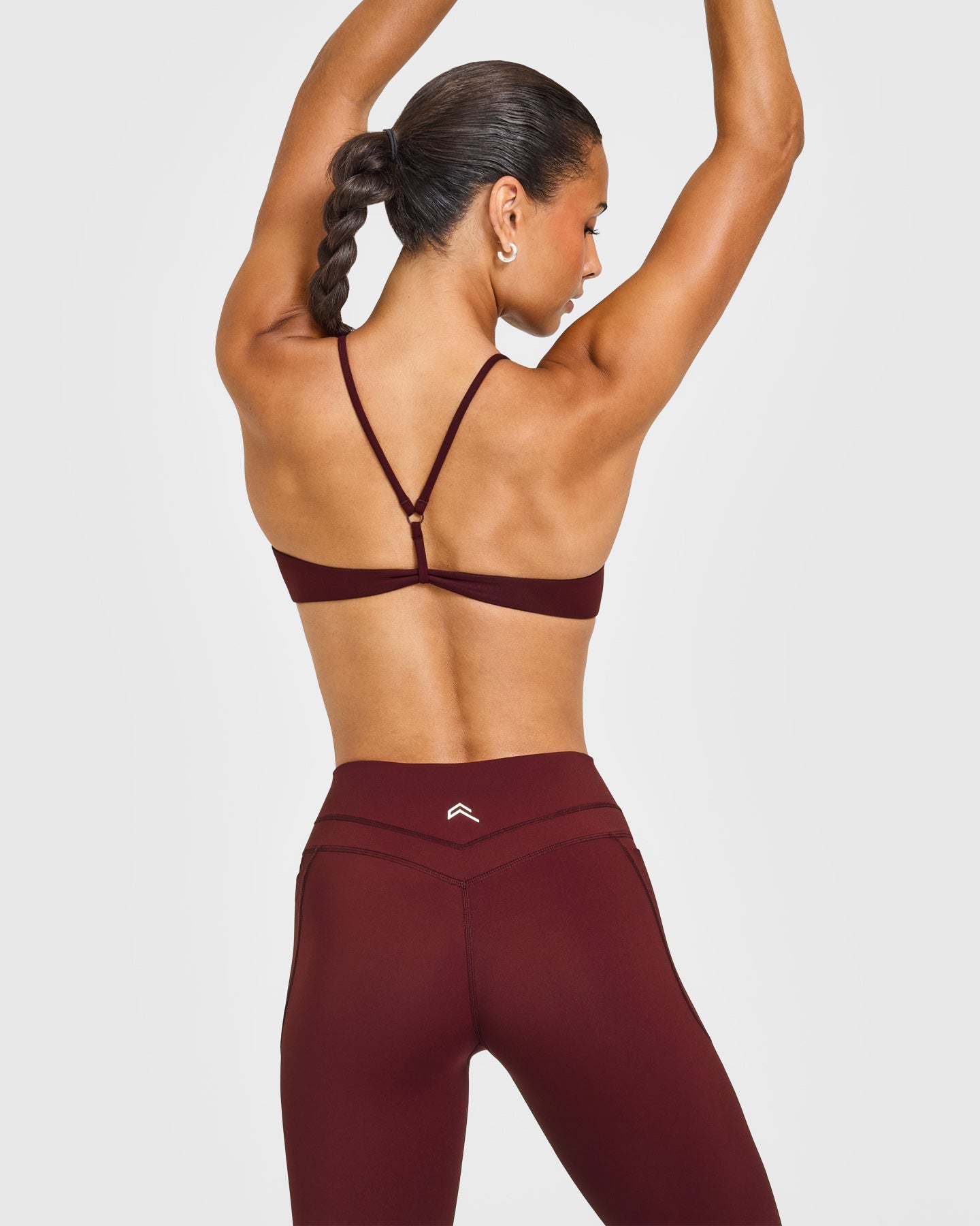 EasyLift Ultra Minimal Bralette with White Logo | Rosewood - Image 5