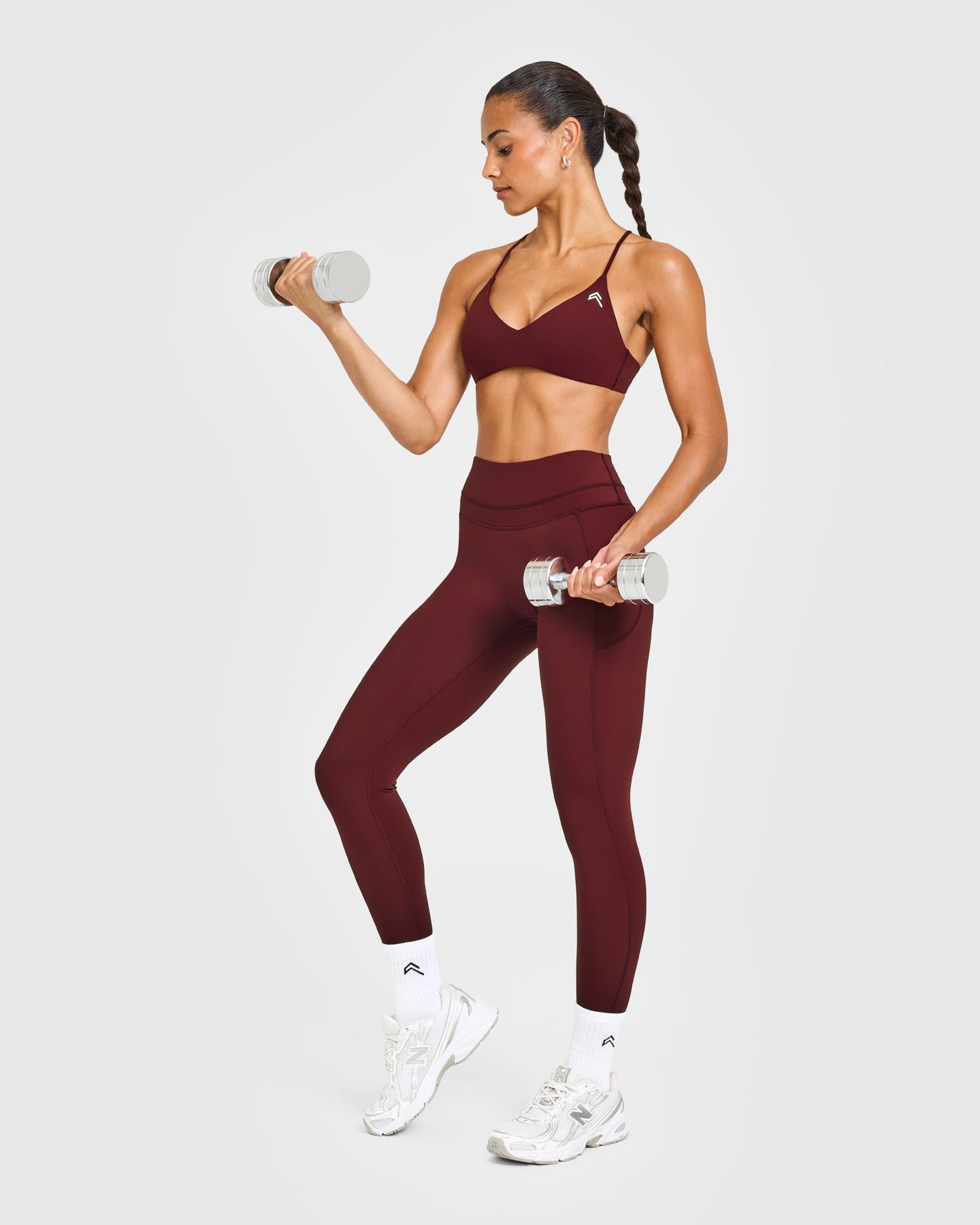 EasyLift Ultra Minimal Bralette with White Logo | Rosewood - Image 3