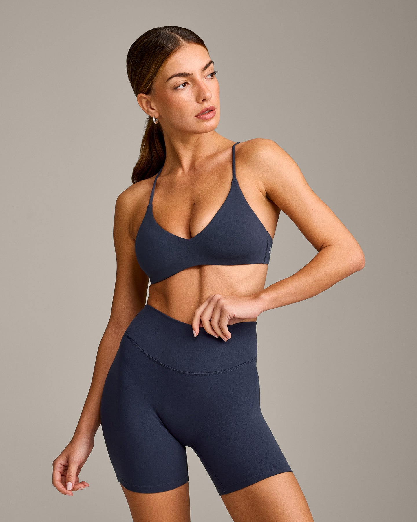 EasyLift Ultra Minimal Bralette with Grey Logo | True Blue