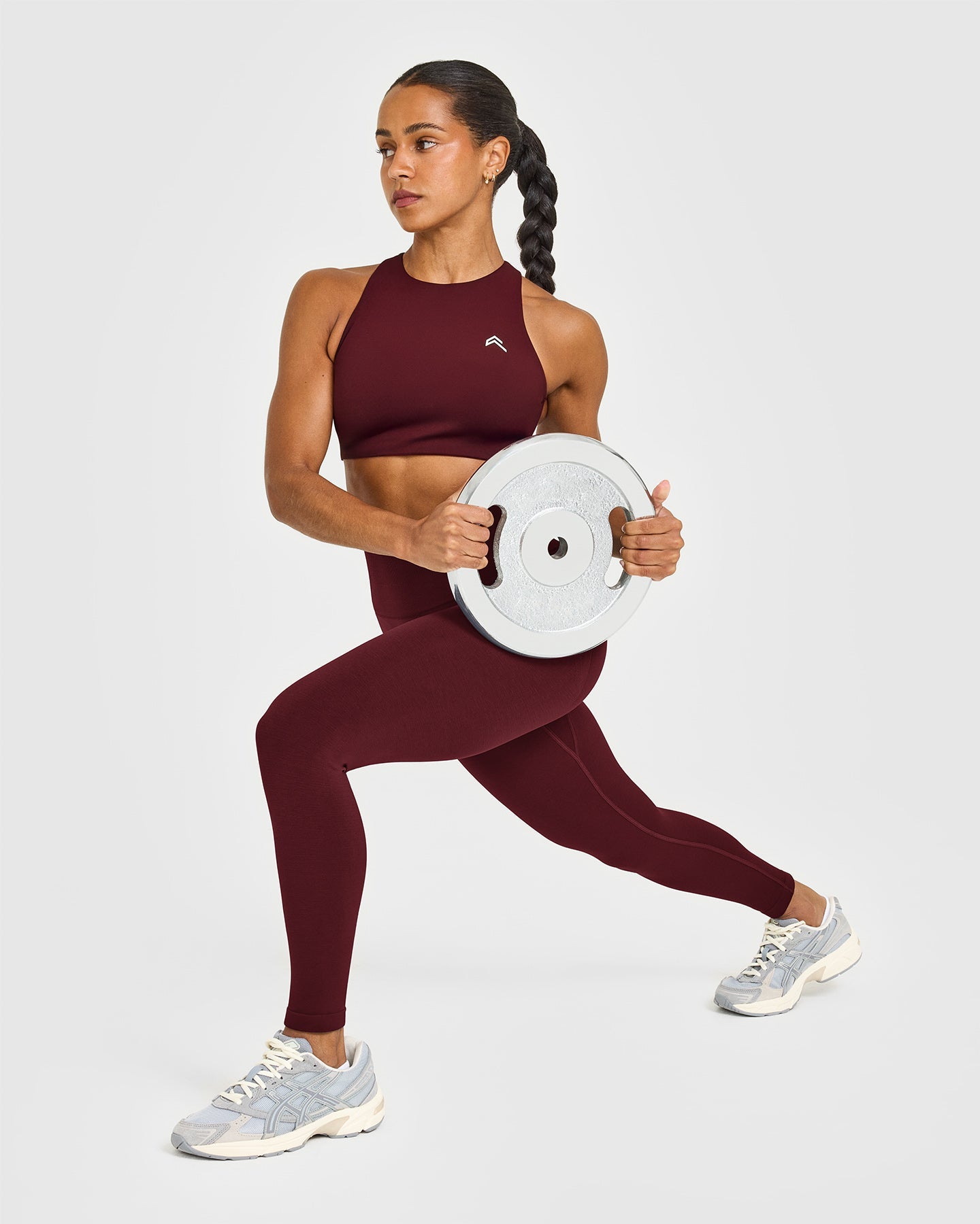 EffortlessLift Seamless Leggings with White Logo | Rosewood - Image 6
