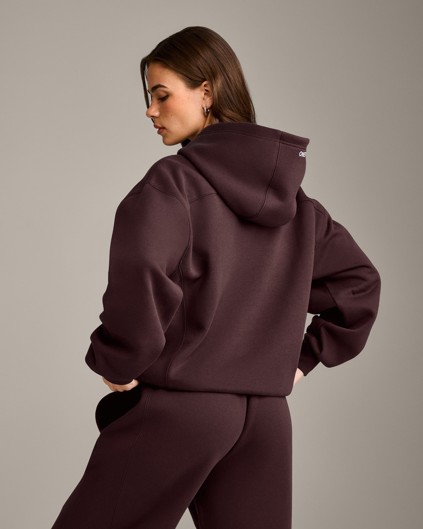 Foundations Cosy Hoodie | Plum Brown - Image 2