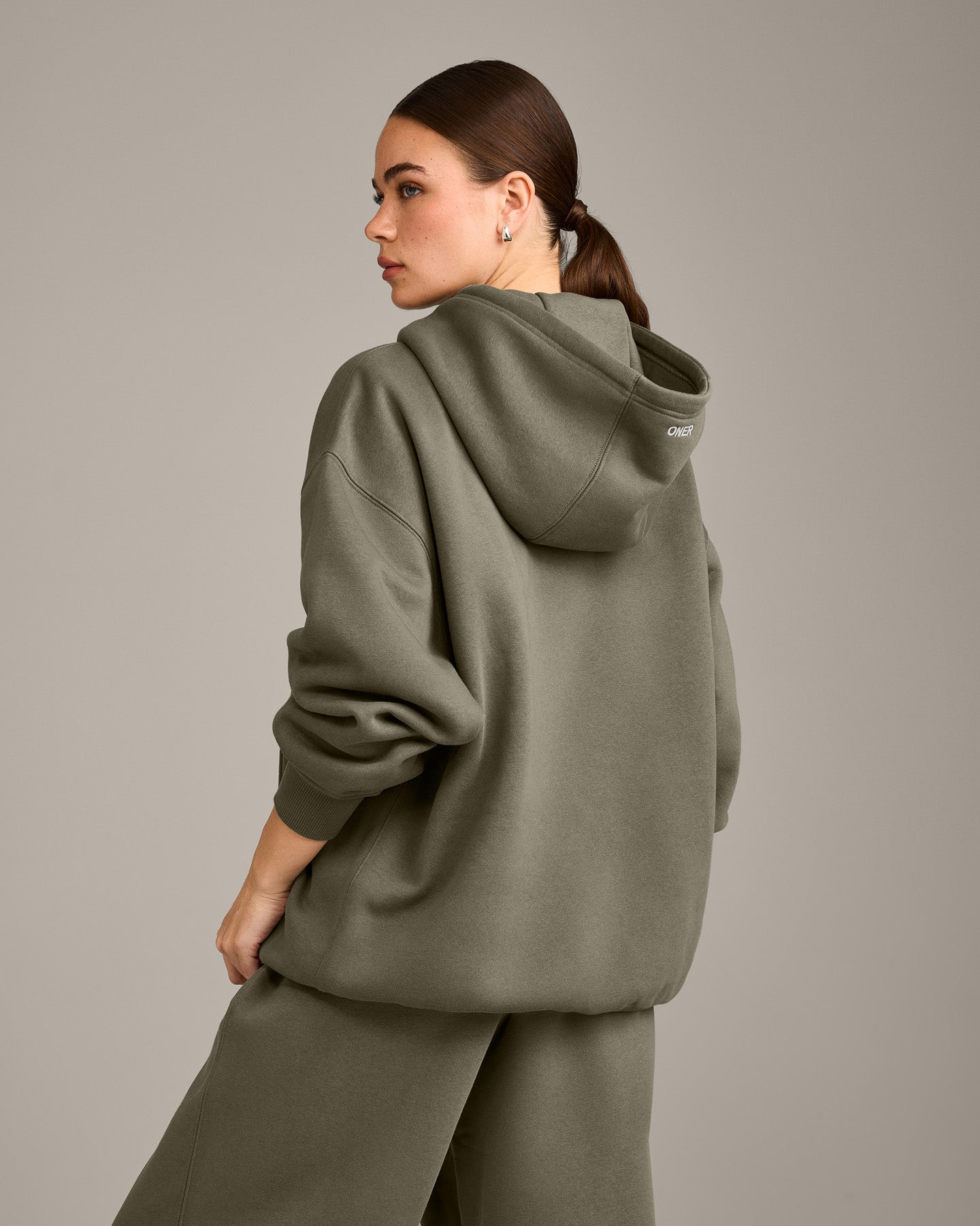 Alternative view of Foundations Cosy Oversized Hoodie | Alpine Green
