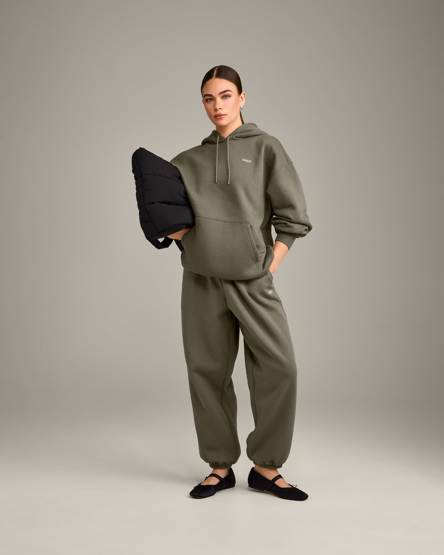 Foundations Cosy Oversized Hoodie | Alpine Green - Image 3