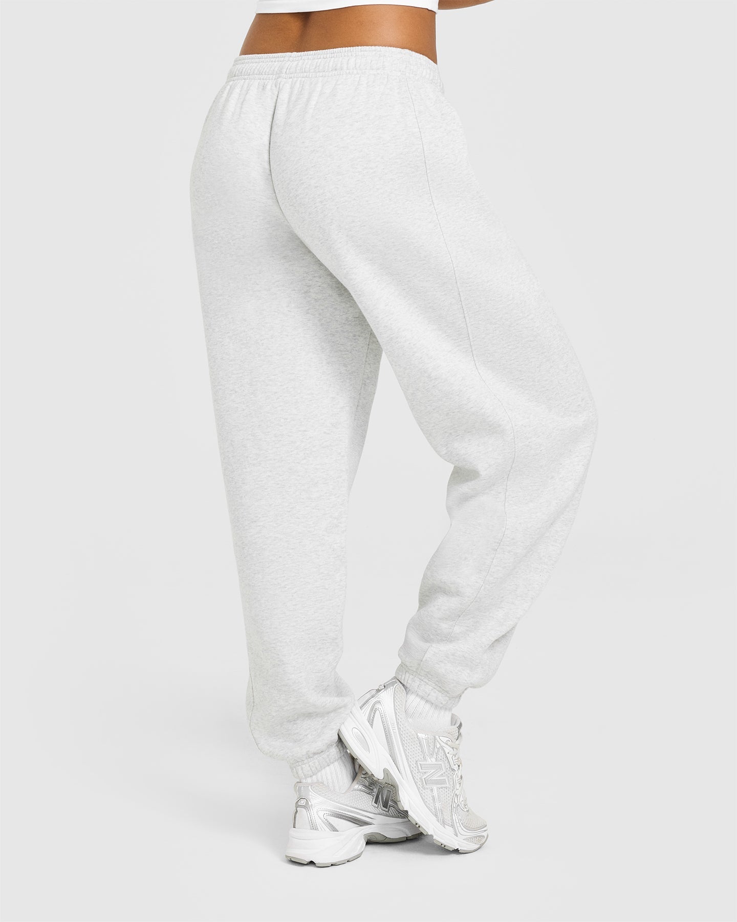 Foundations Oversized Joggers | Light Grey Marl - Image 6