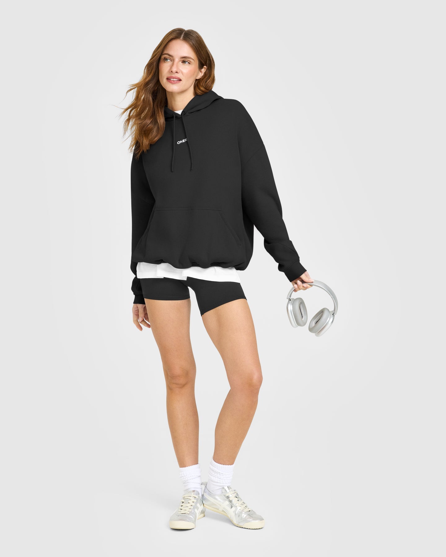 Mid Weight Relaxed Hoodie | Soft Black - Image 2