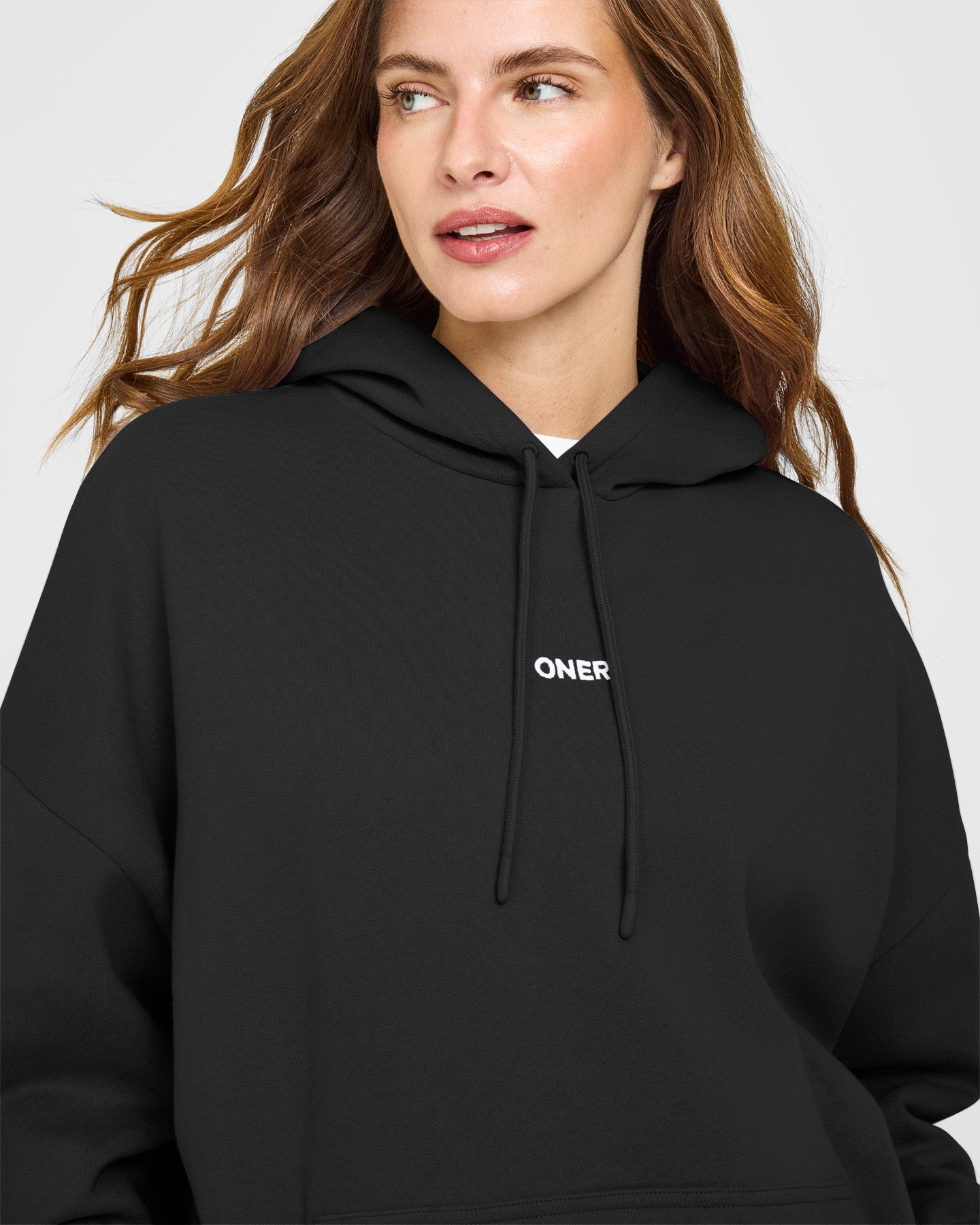 Mid Weight Relaxed Hoodie | Soft Black - Image 4