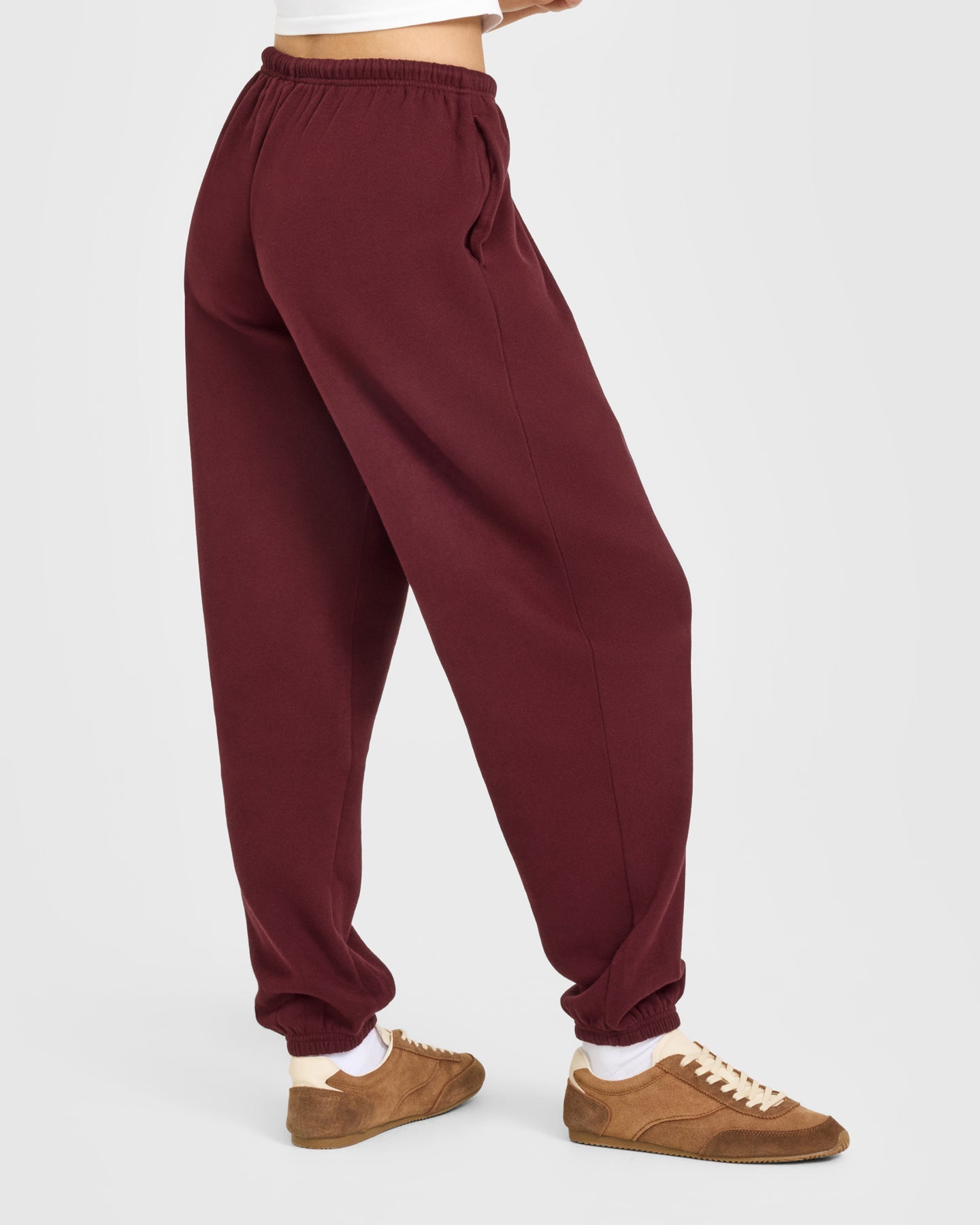Mid Weight Relaxed Joggers | Rosewood - Image 4