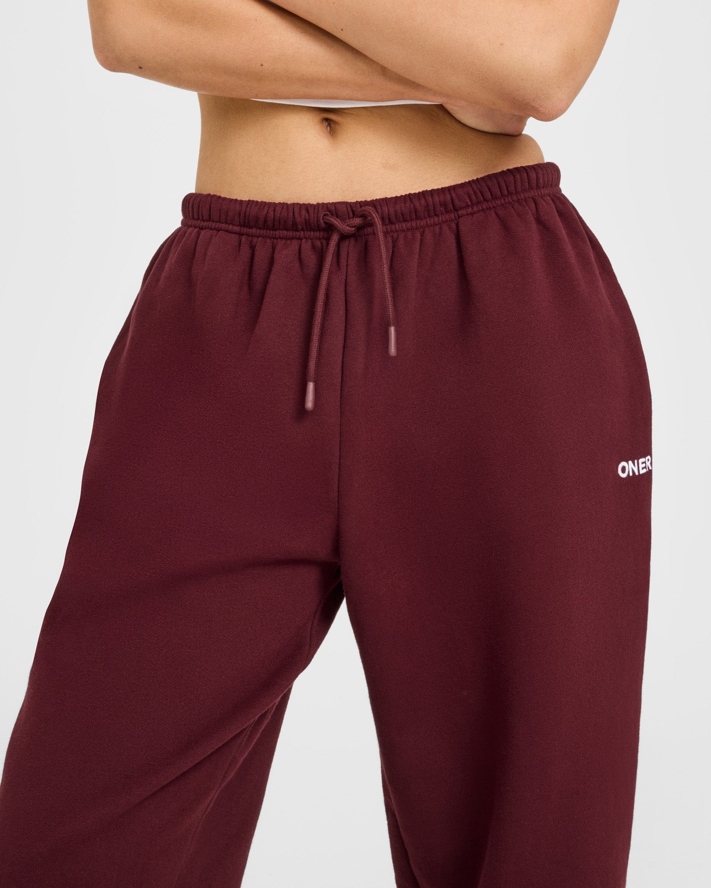 Mid Weight Relaxed Joggers | Rosewood - Image 2