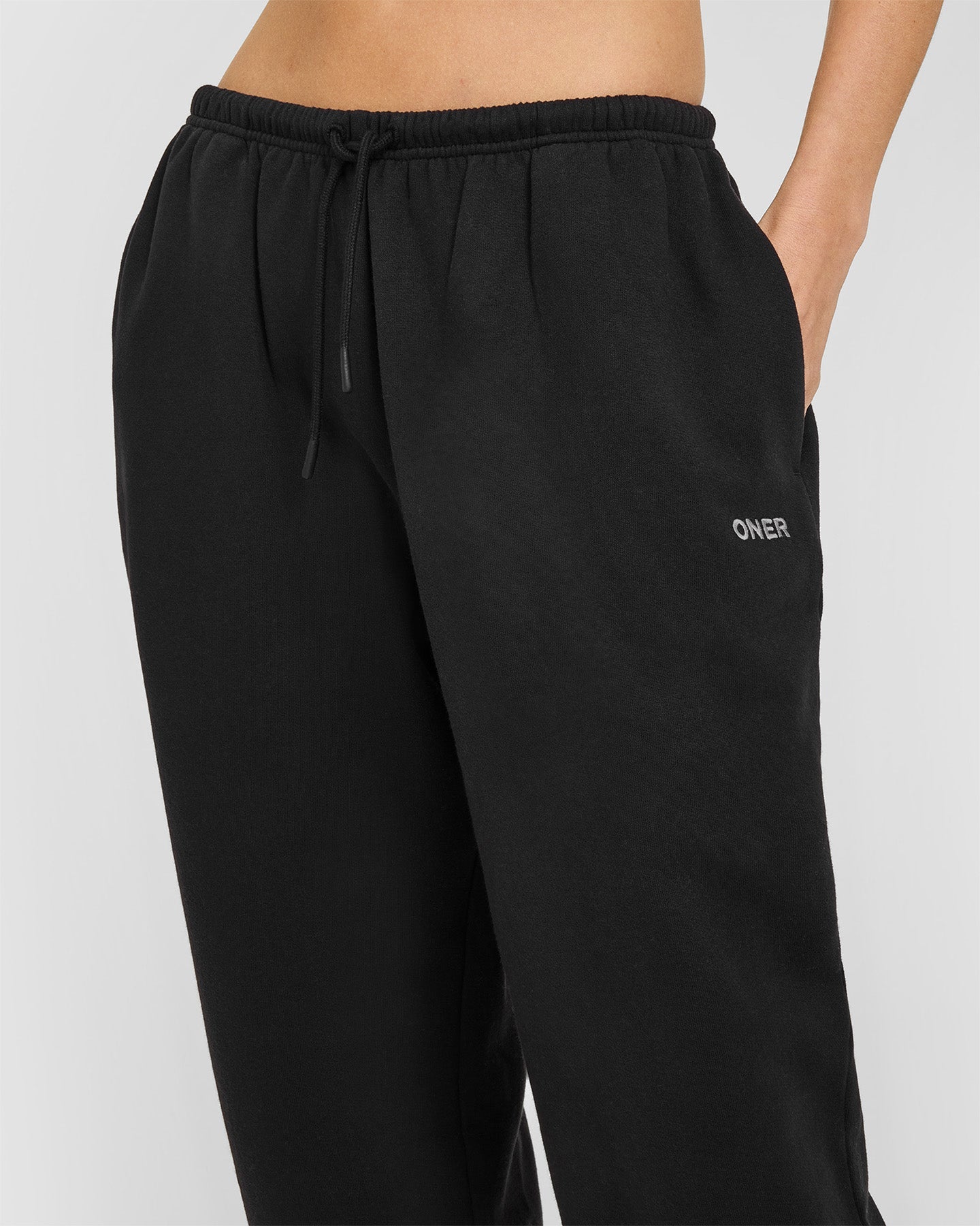 Mid Weight Relaxed Joggers | Soft Black - Image 5
