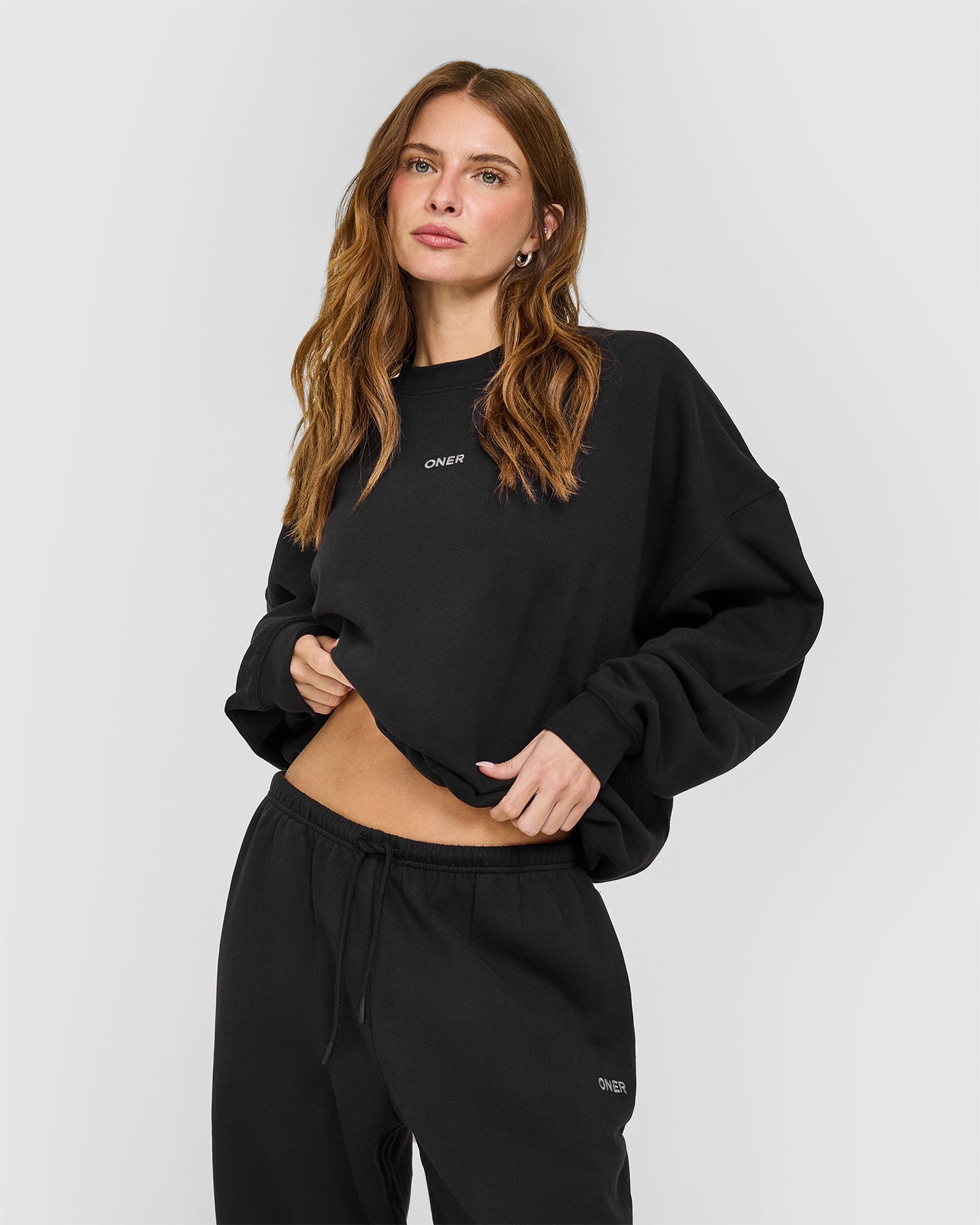 Mid Weight Relaxed Joggers | Soft Black - Image 6