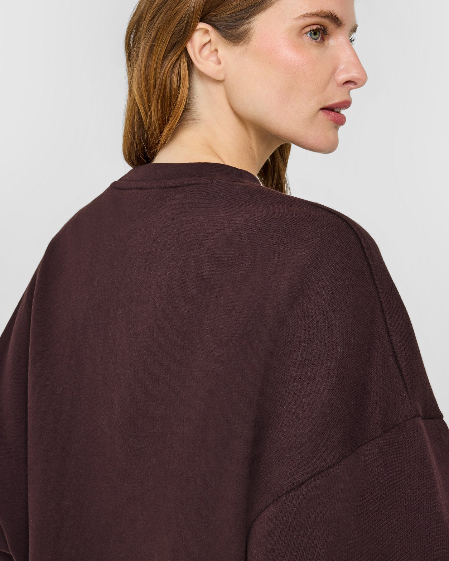 Mid Weight Sweatshirt | Plum Brown - Image 5