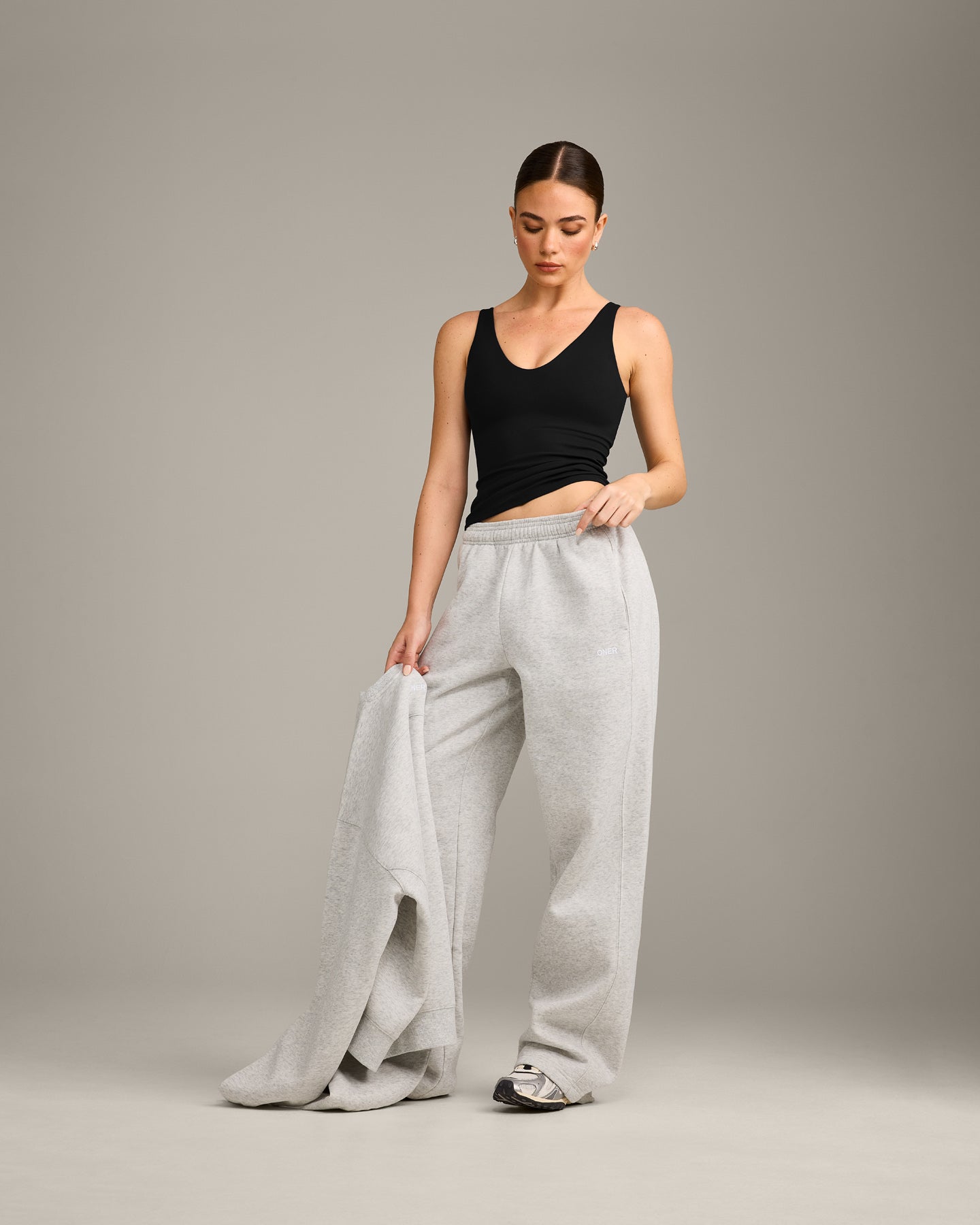 SoftMotion Scoop Neck Vest with Grey Logo | Black - Image 3