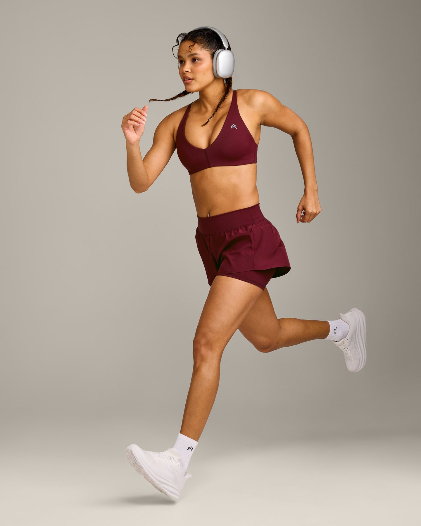UnifiedMove Double Layer Shorts 5" with Reflective Logo | Rosewood - Image 3