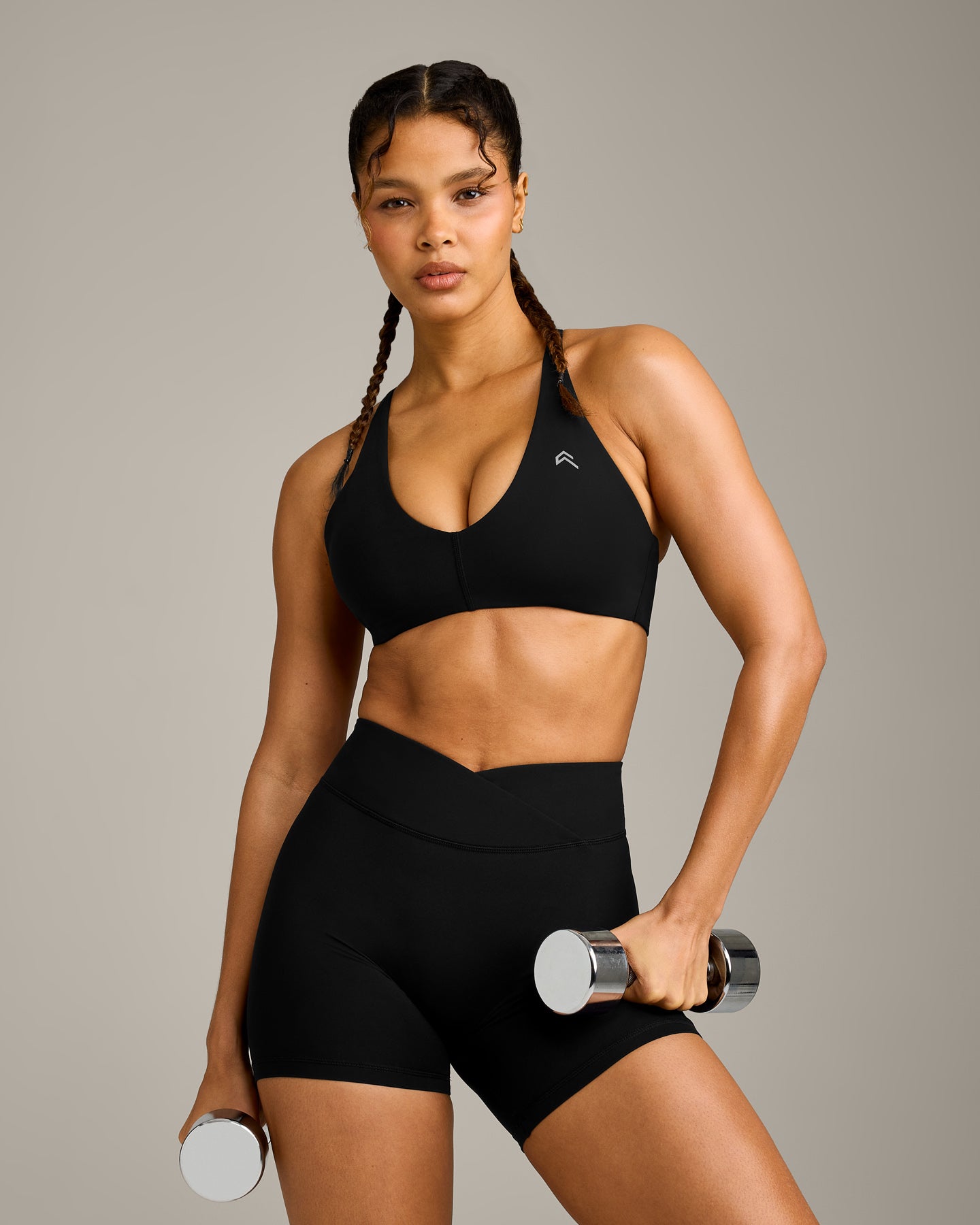 UnifiedMove Micro Bralette with Reflective Logo | Black - Image 6