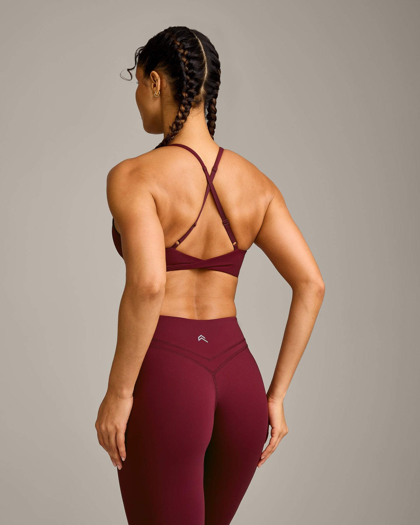 UnifiedMove Micro Bralette with Reflective Logo | Rosewood - Image 2