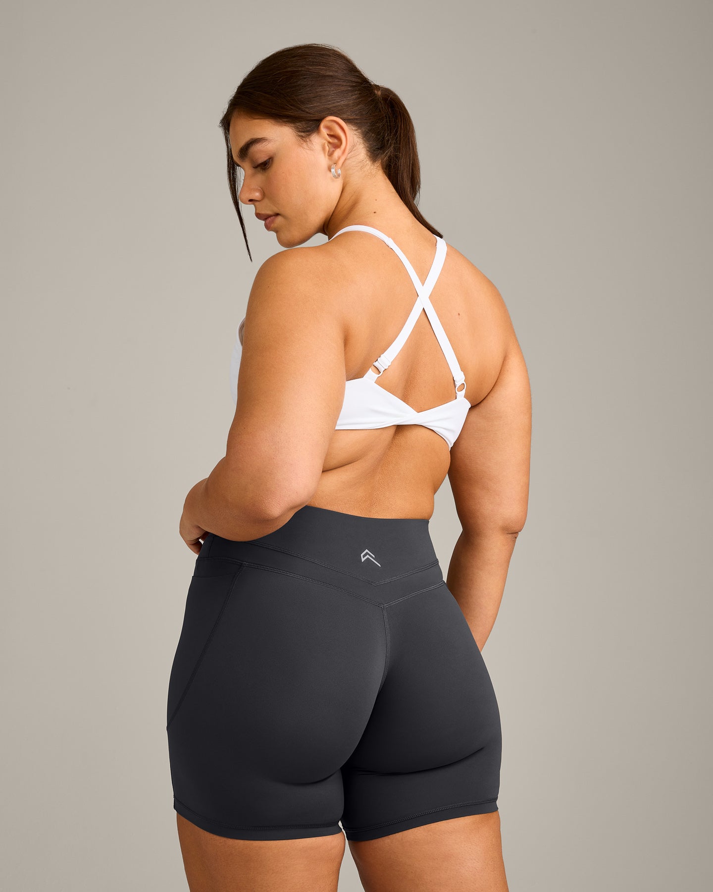 UnifiedMove Micro Bralette with Reflective Logo | White - Image 2