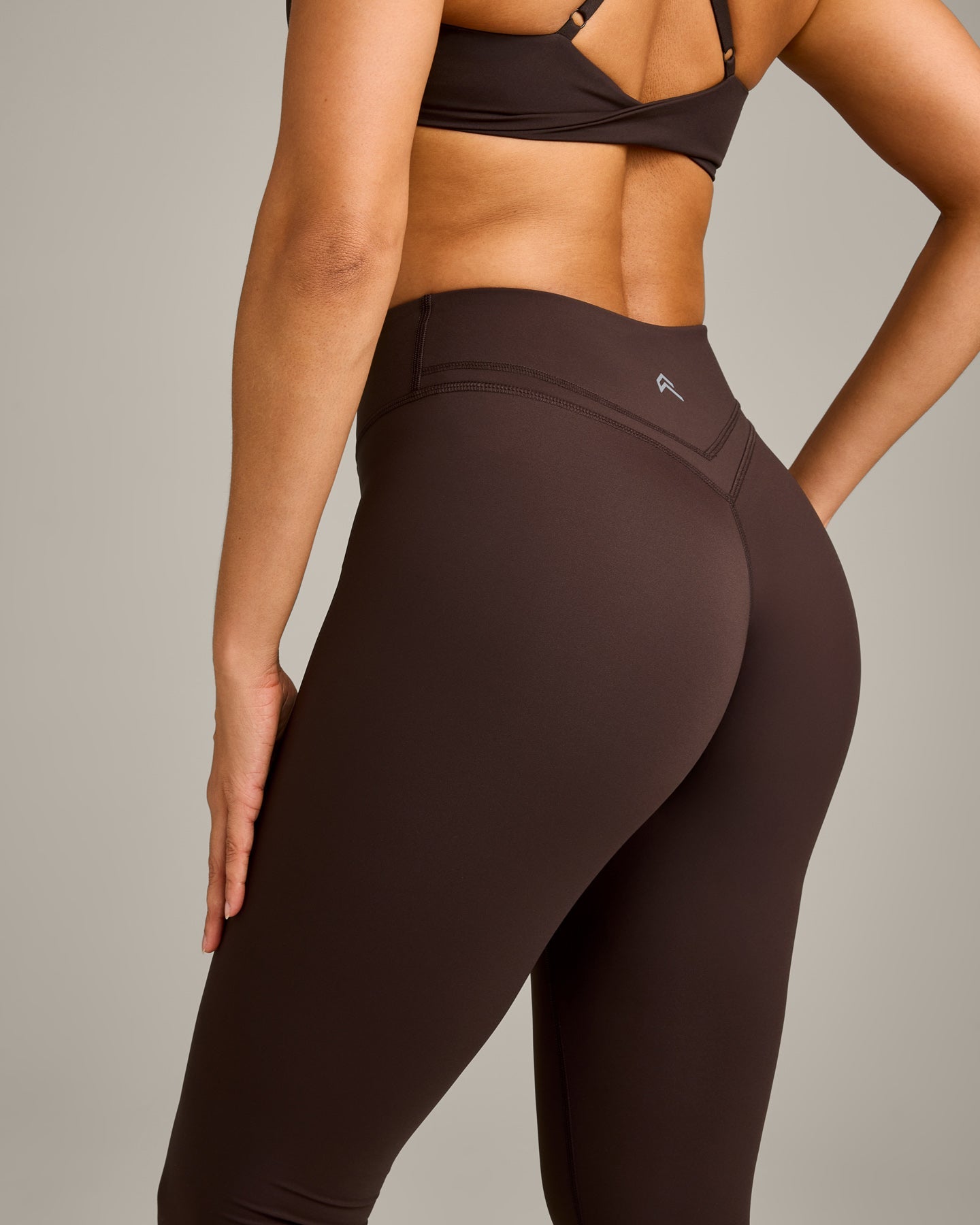UnifiedMove Wrap Leggings with Reflective Logo | 70% Cocoa - Image 4
