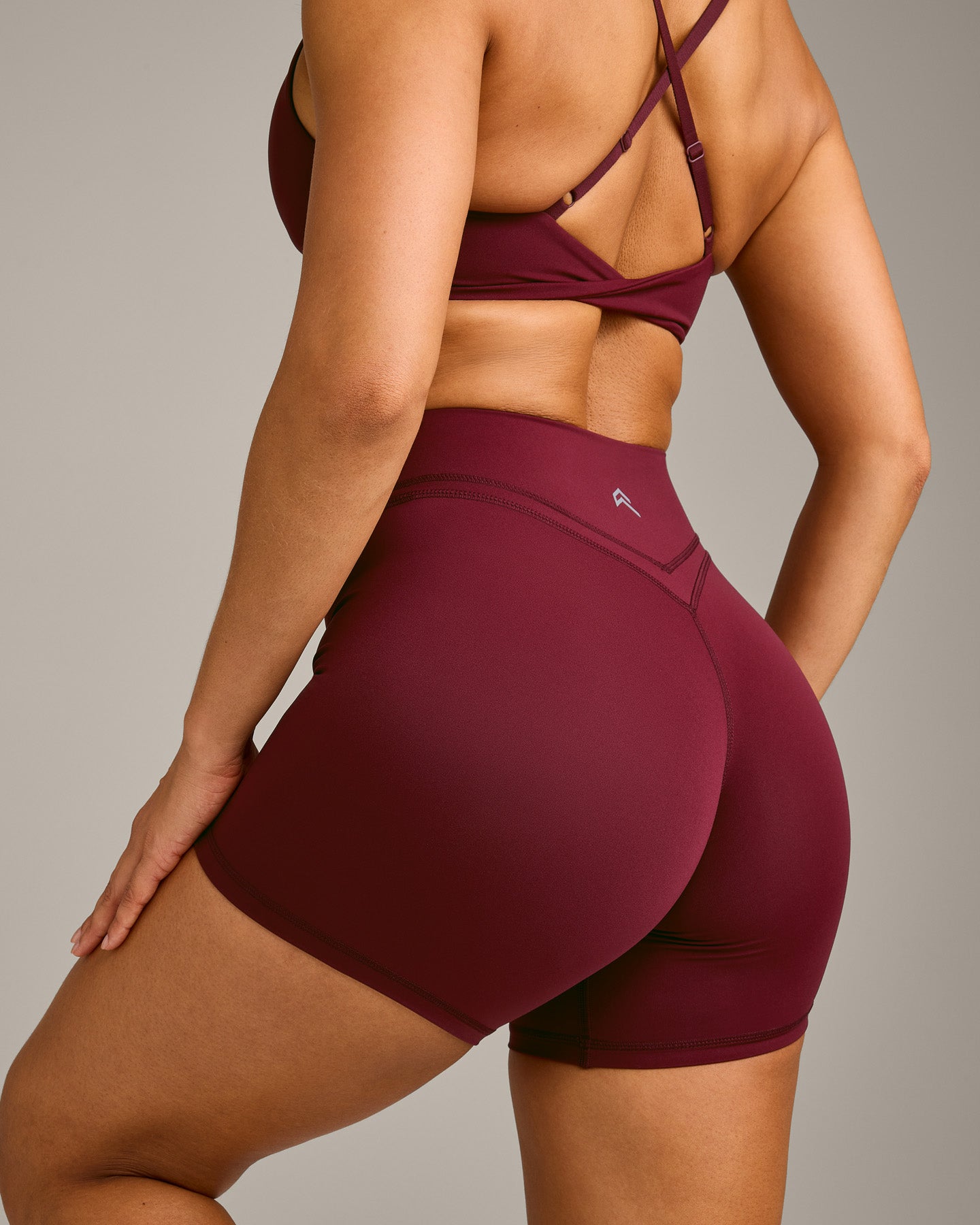 UnifiedMove Wrap Shorts 6" with Reflective Logo | Rosewood - Image 4