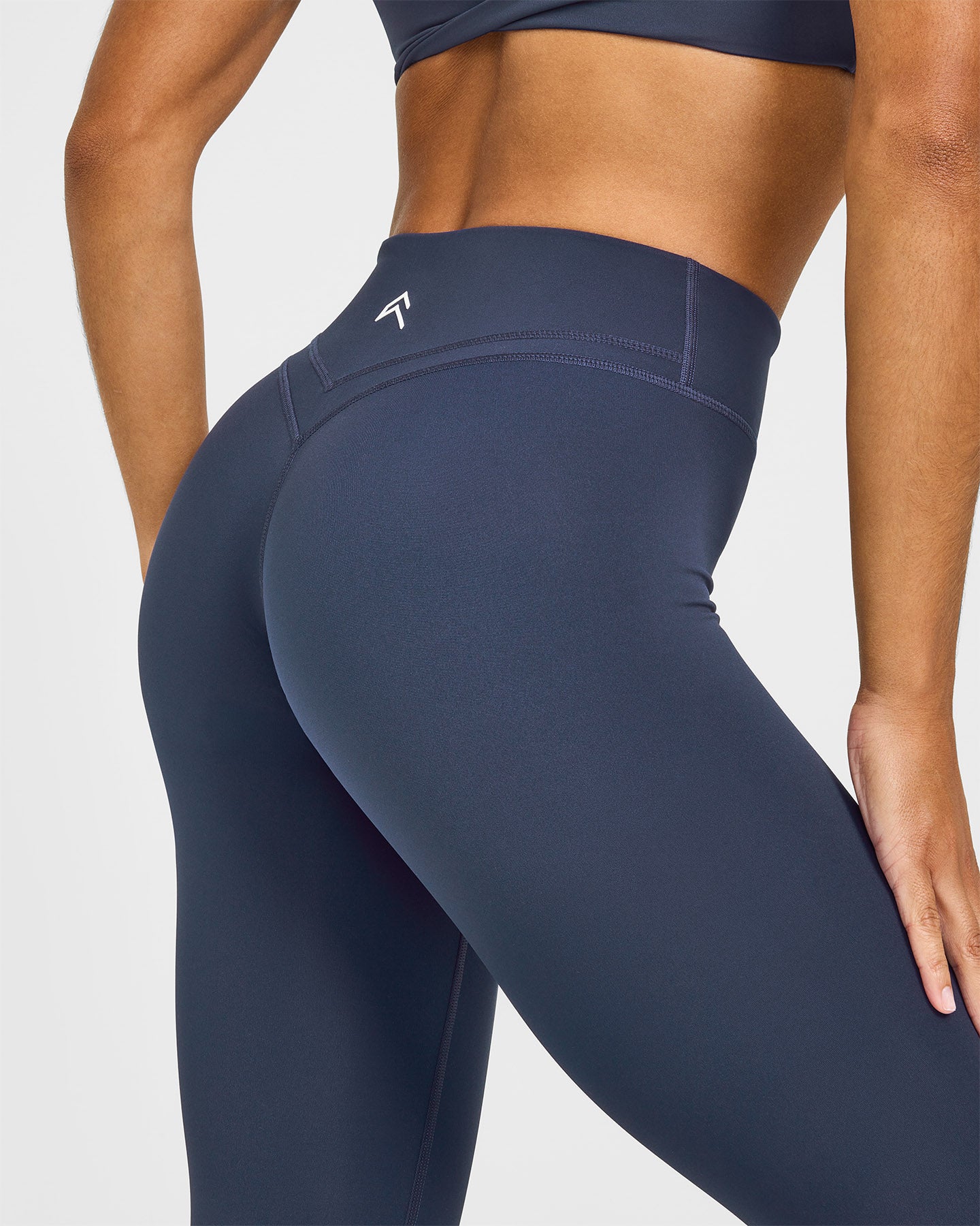 UnifiedMove Wrap Leggings White Logo | True Blue - Image 4