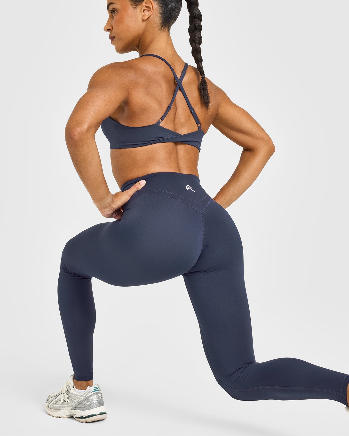UnifiedMove Wrap Leggings White Logo | True Blue - Image 6
