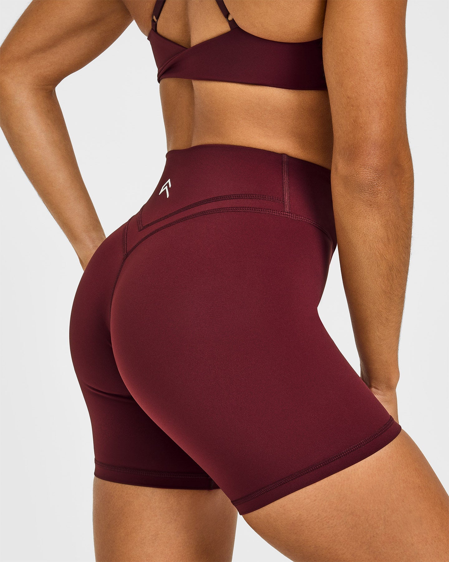 UnifiedMove Wrap Shorts White Logo 6" | Rosewood - Image 4