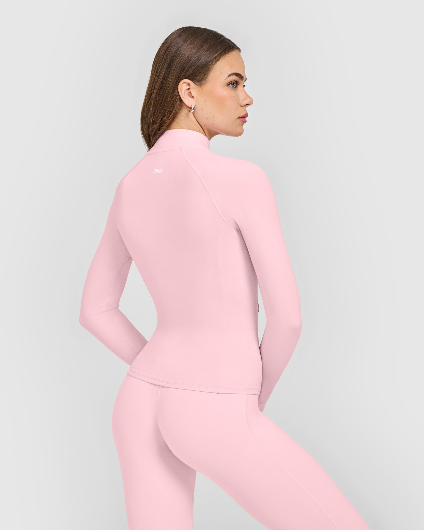 SoftMotion Jacket with White Logo | Cherry Blossom Pink - Image 2