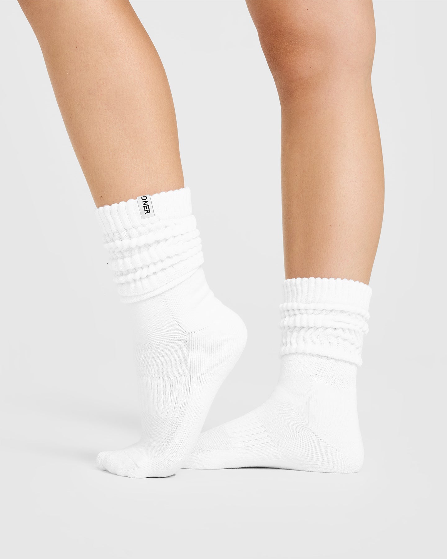 Slouchy Lounge Socks 2 Pack | Sand/White - Image 4