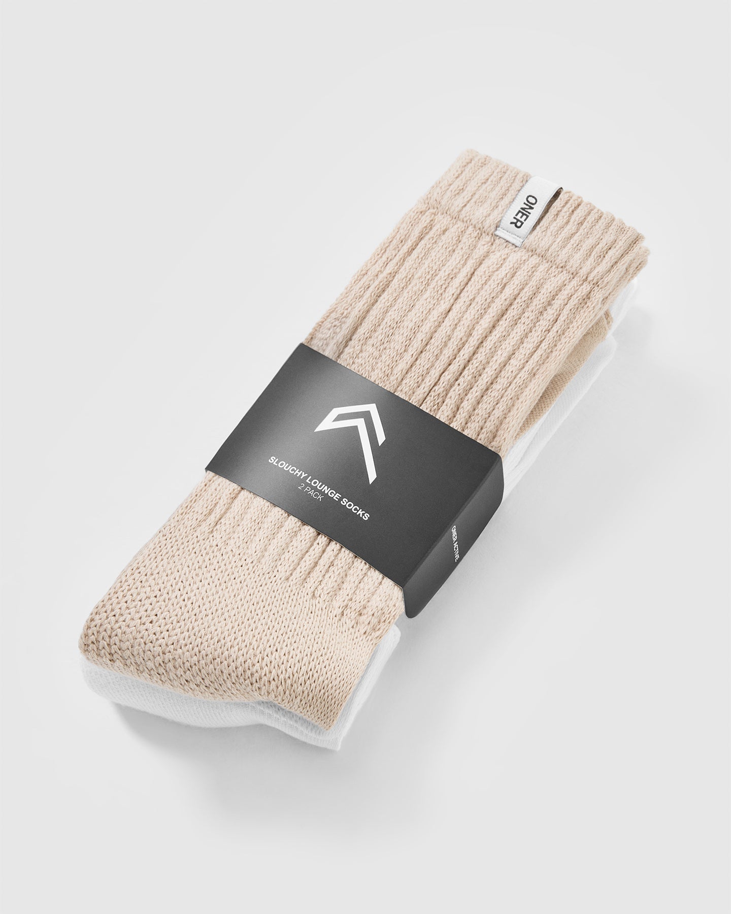 Slouchy Lounge Socks 2 Pack | Sand/White - Image 5