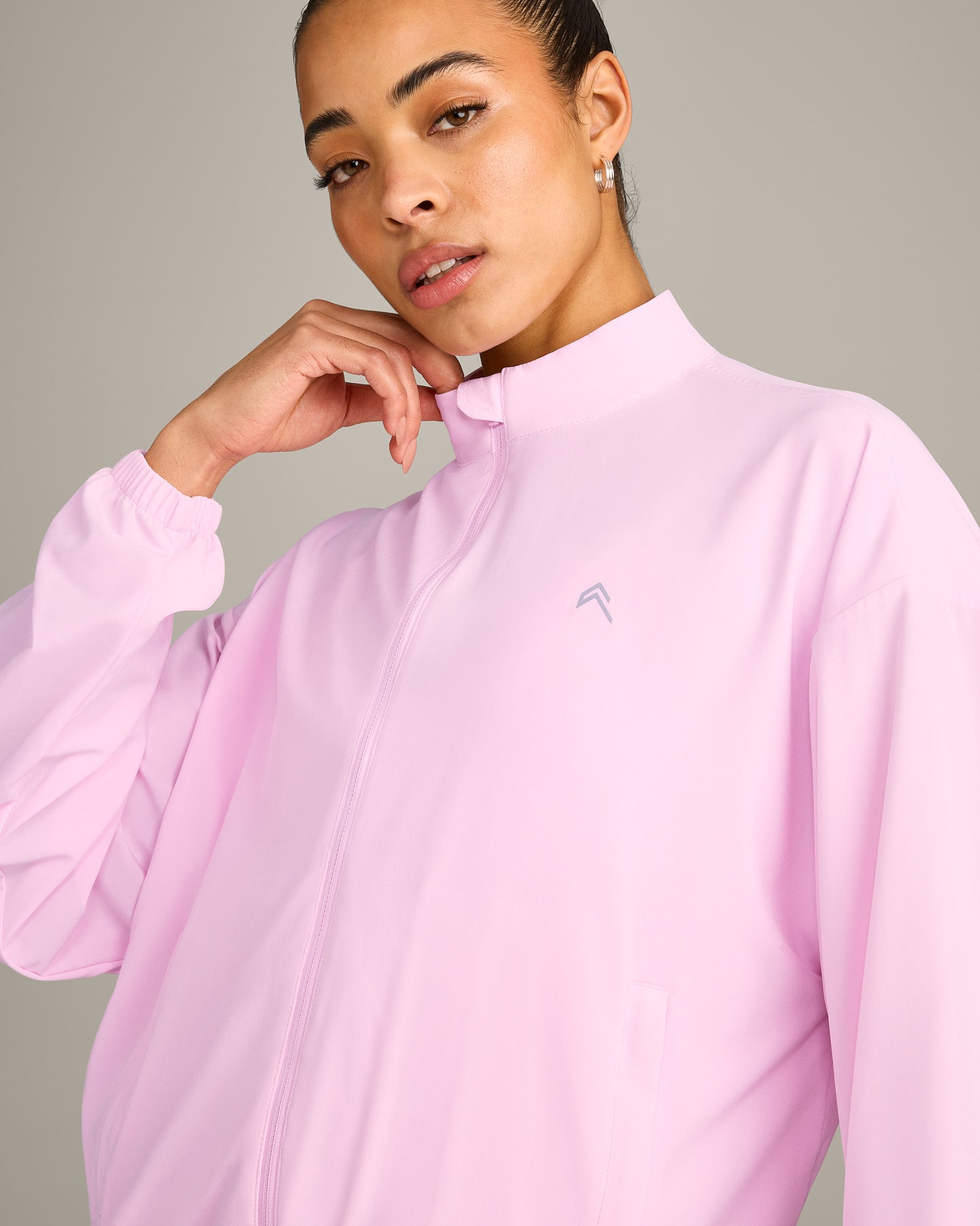AirMove Jacket with Reflective Logo | Chalk Pink - Image 4