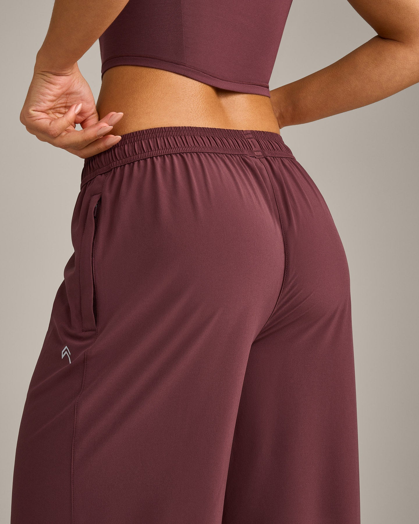 AirMove Straight Leg Pants with Reflective Logo | Velvet Mocha - Image 4