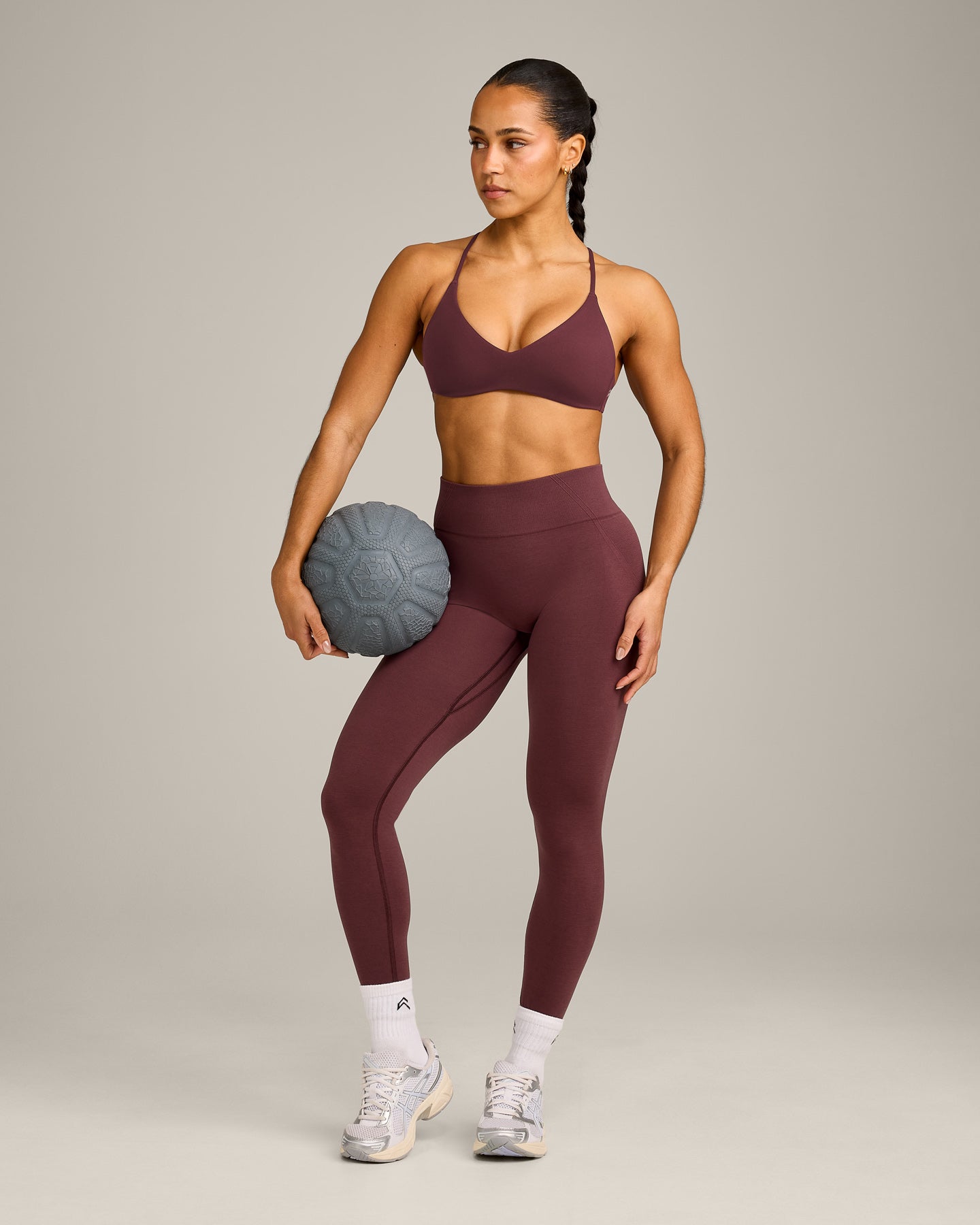 EasyLift Ultra Minimal Bralette with Grey Logo | Velvet Mocha - Image 3