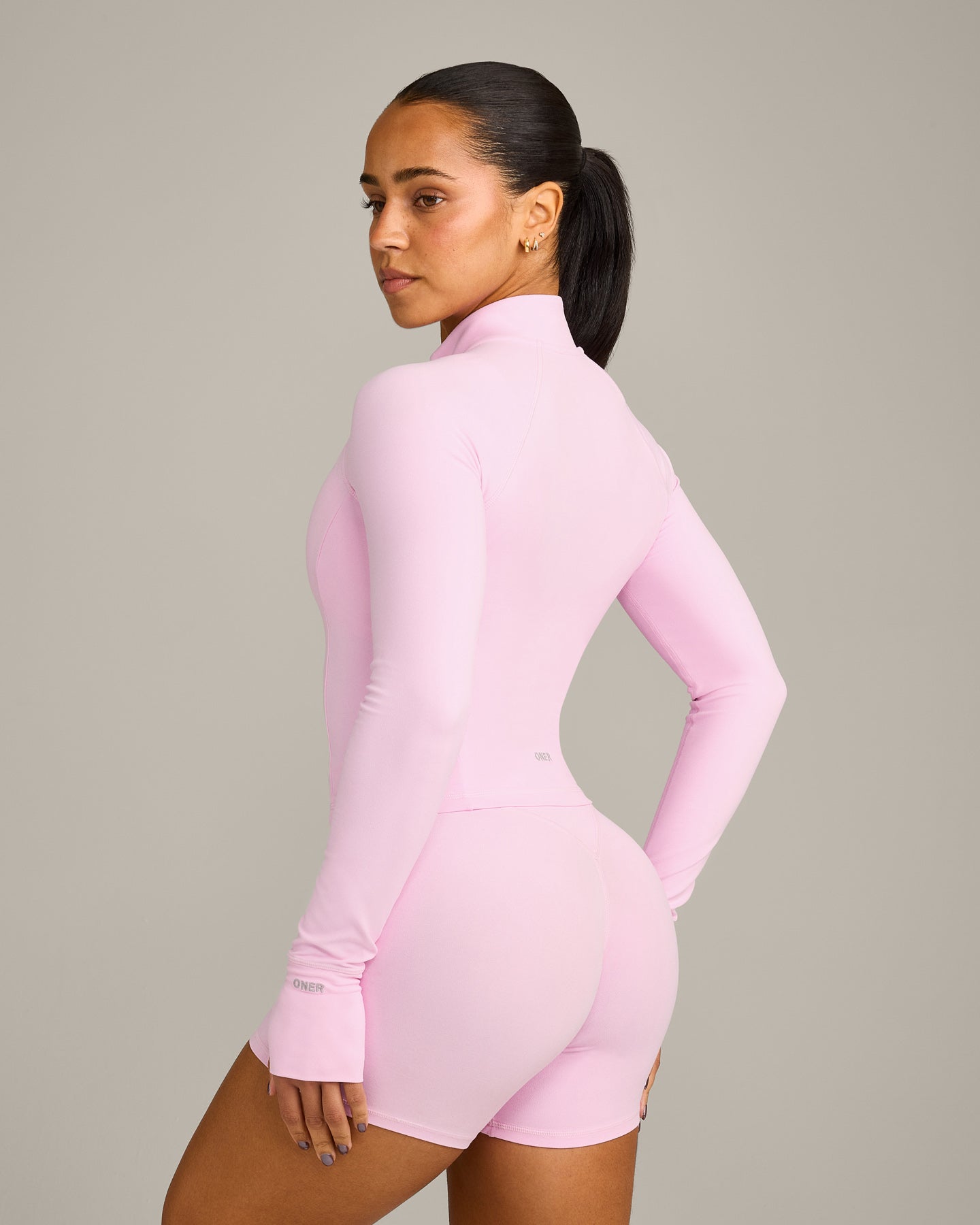 SoftMotion Mid Jacket with Grey Logo | Chalk Pink - Image 2