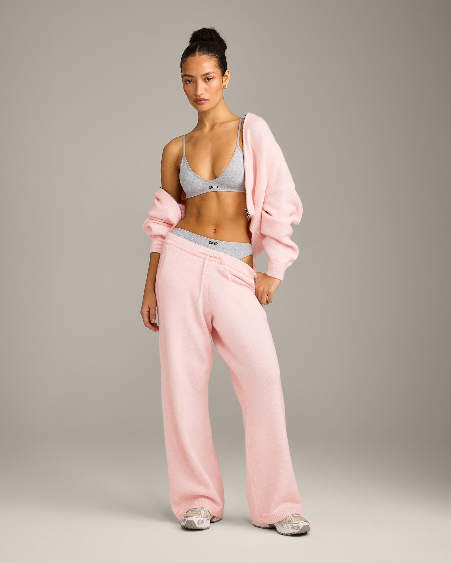 Seamless Strappy Bralette | Grey Marl - Image 3