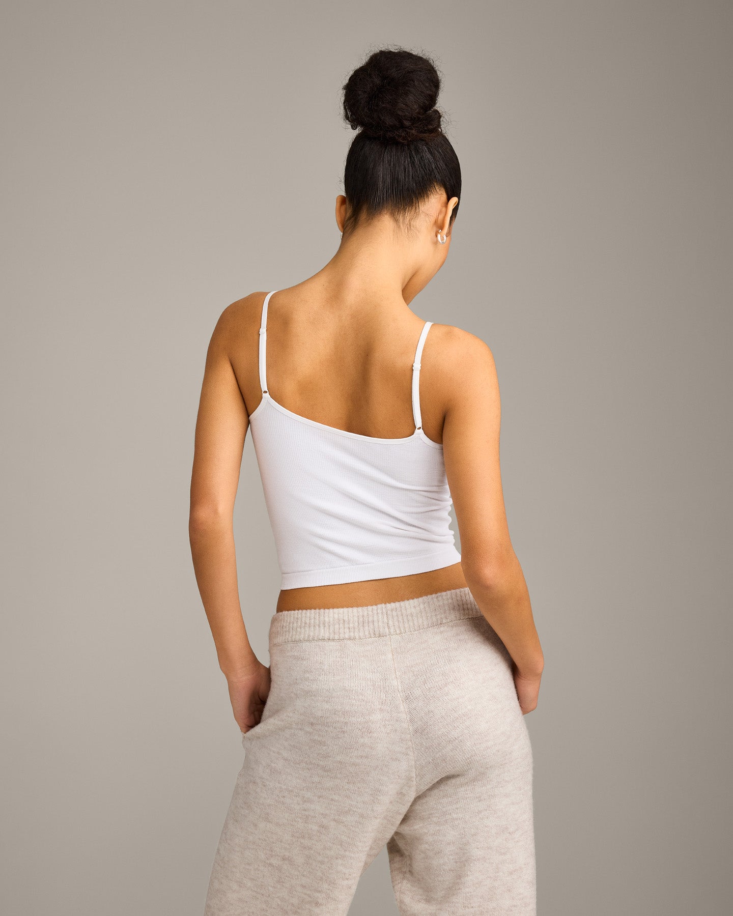 Seamless Strappy Vest | White - Image 5