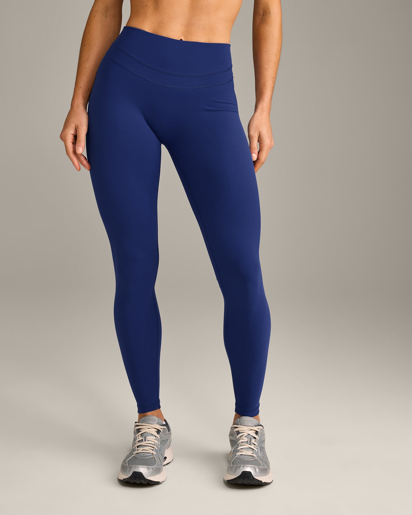 UnifiedMove High Waisted Leggings with Reflective Logo | Varsity Blue - Image 2