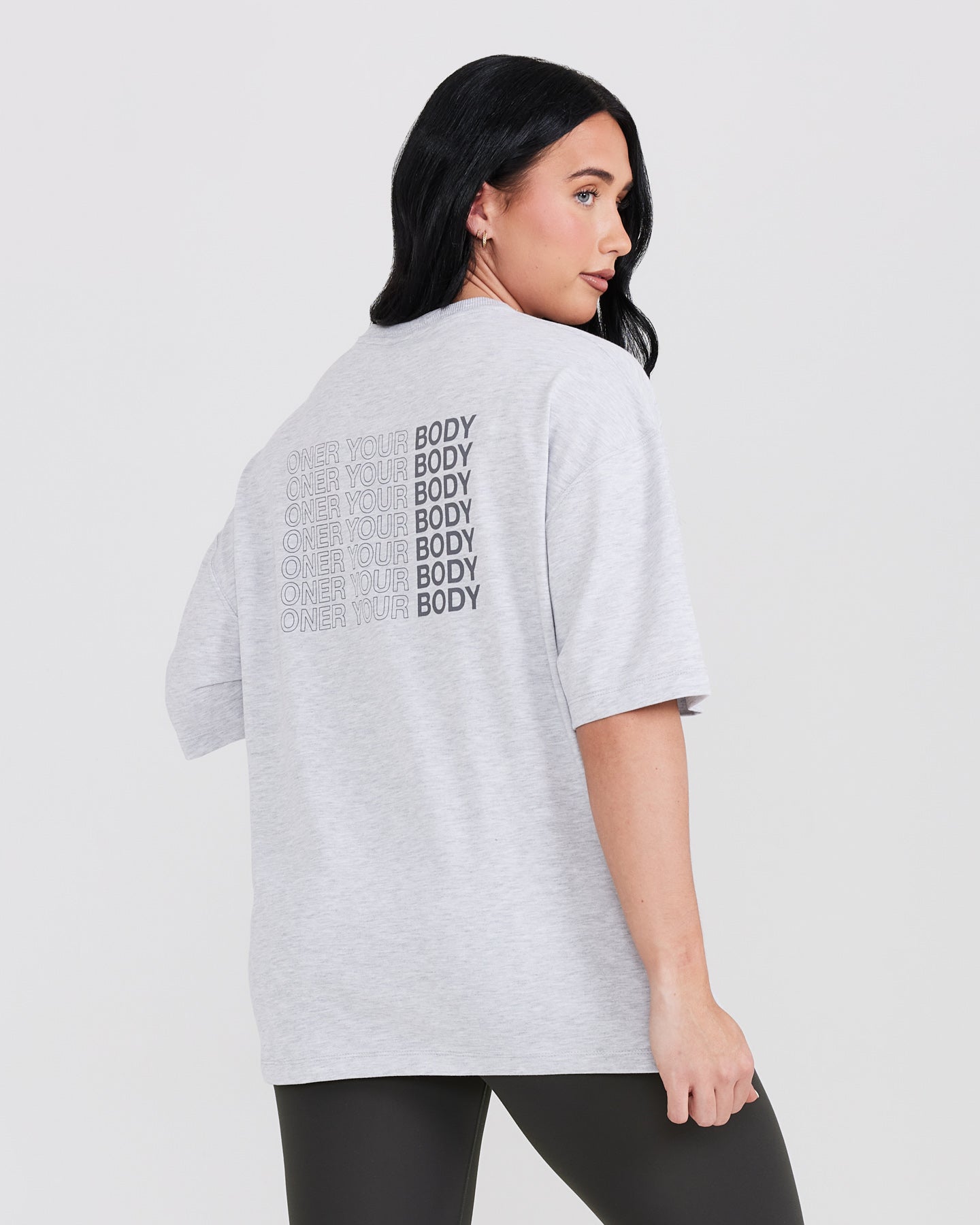 Alternative view of OYB Graphic Unisex T-Shirt | Light Grey Marl