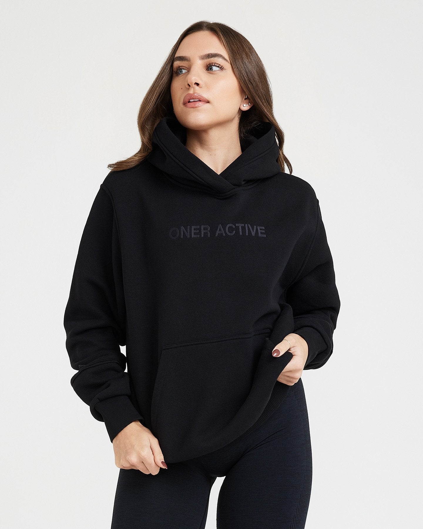 Classic Lounge Oversized Hoodie | Black - Image 2