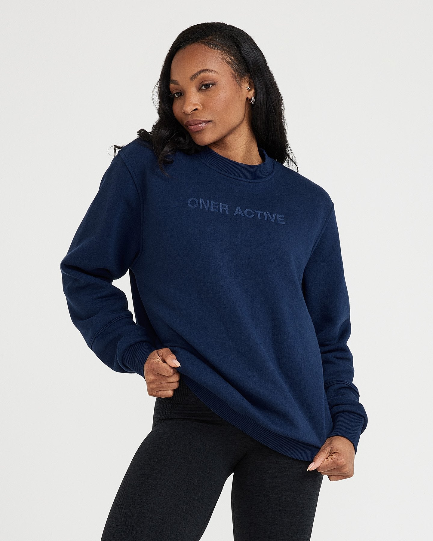 Classic Lounge Oversized Crew Neck | Midnight - Image 2