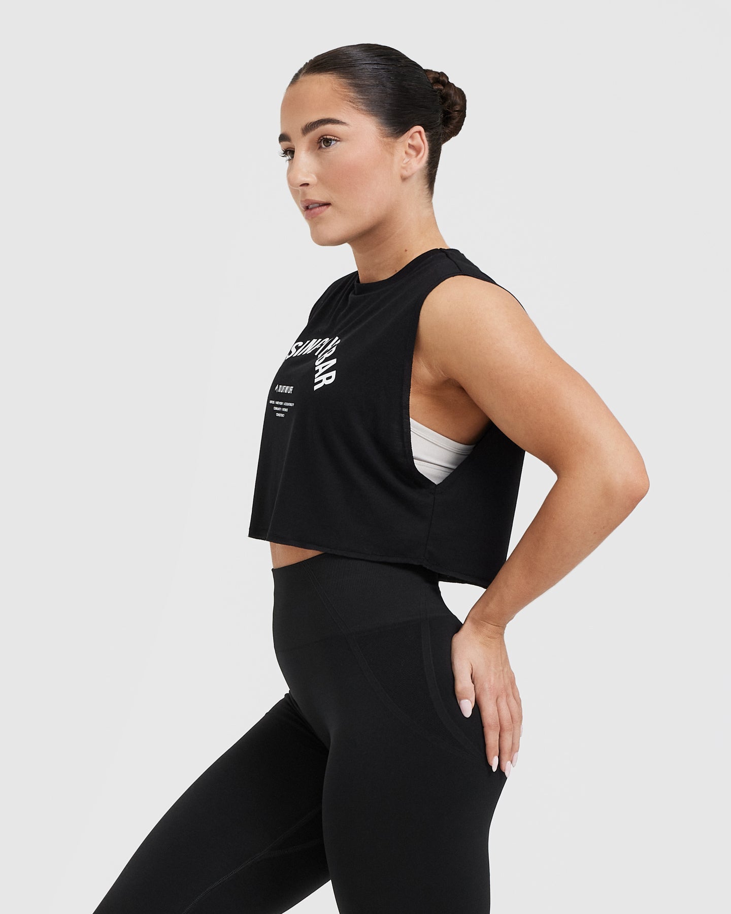 Raising The Bar Graphic Muscle Crop Vest | Black - Image 3