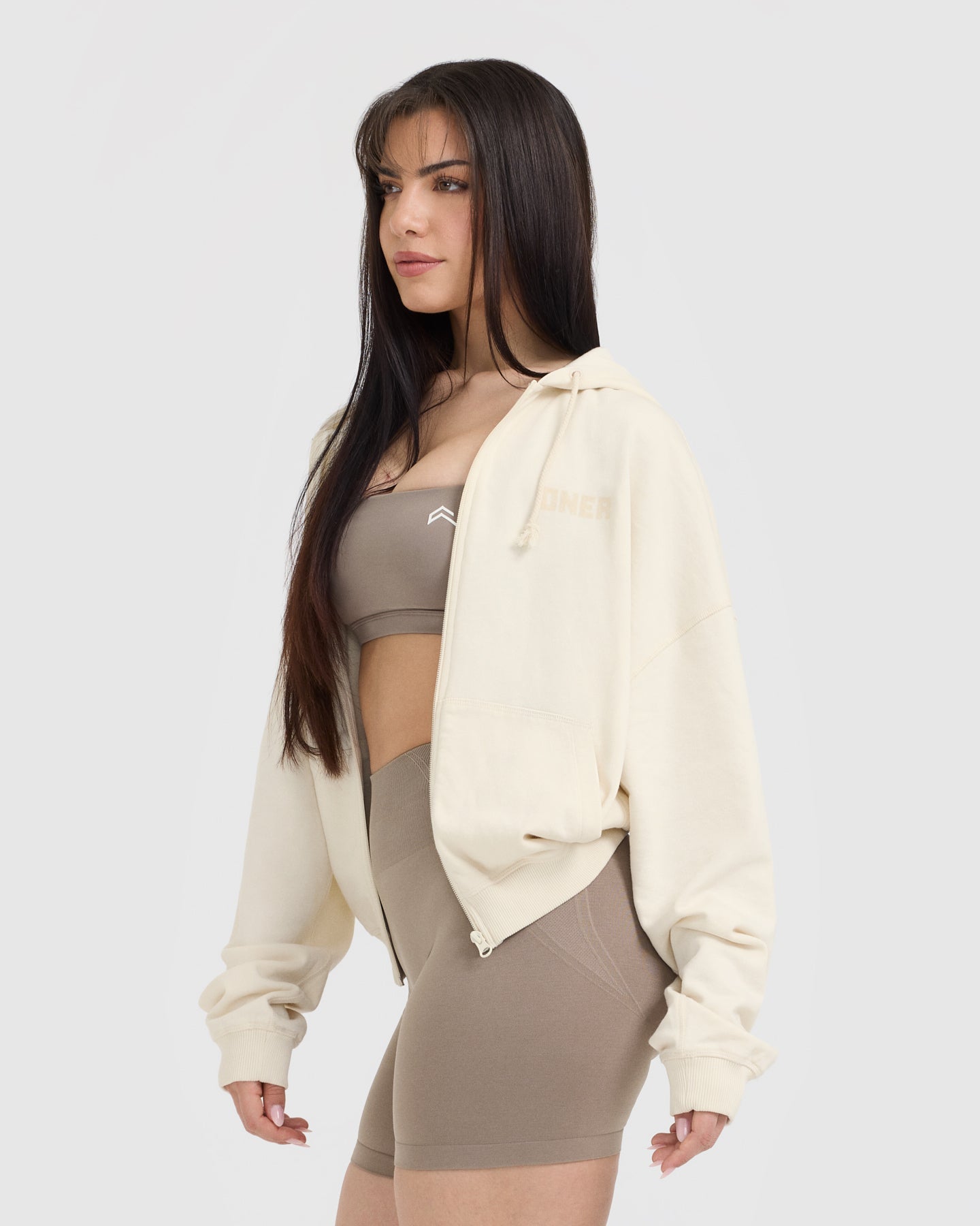 Raw Lounge Oversized Zip Hoodie | Off White - Image 3