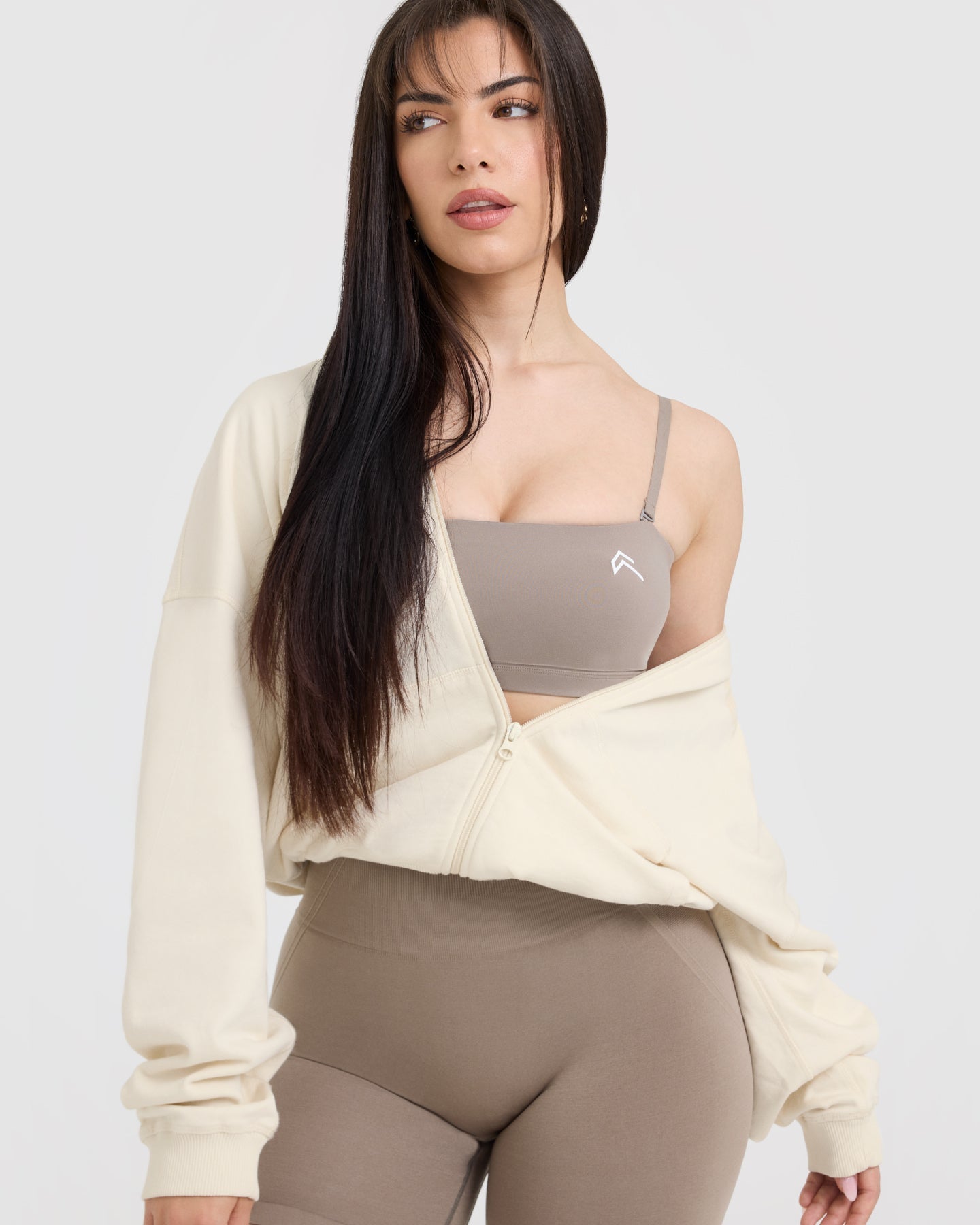 Raw Lounge Oversized Zip Hoodie | Off White - Image 4