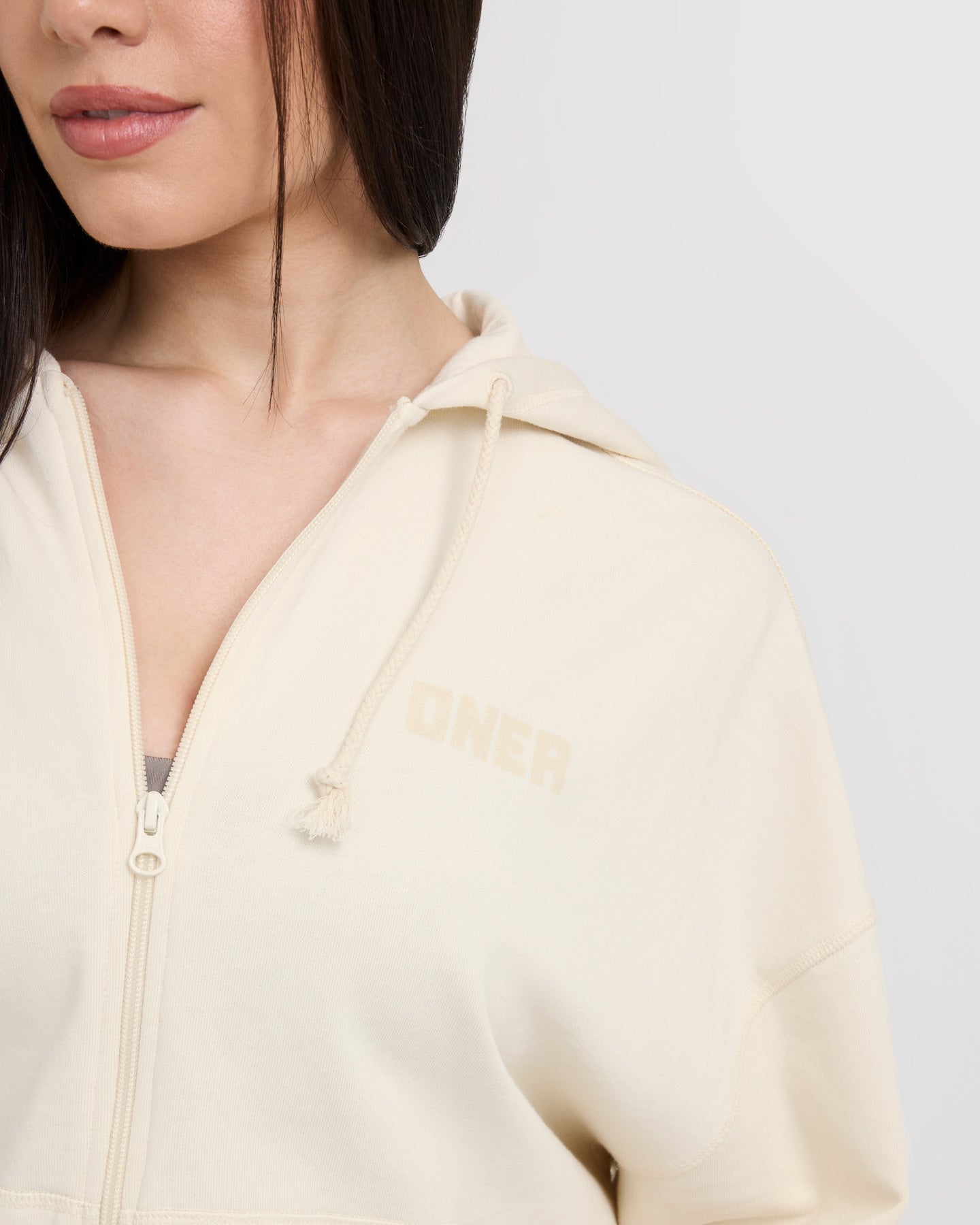 Raw Lounge Oversized Zip Hoodie | Off White - Image 5