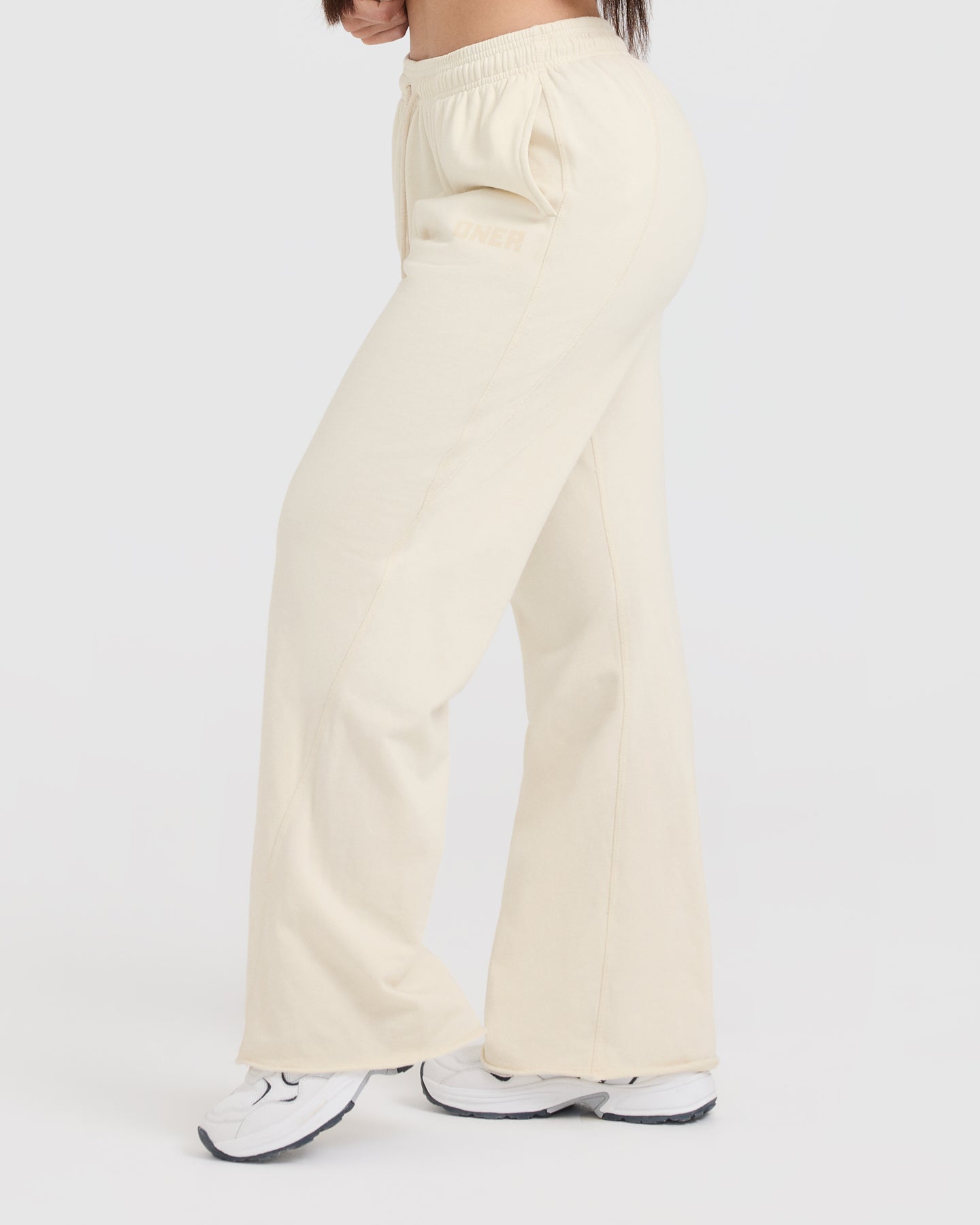 Raw Lounge Wide Leg Joggers | Off White - Image 3
