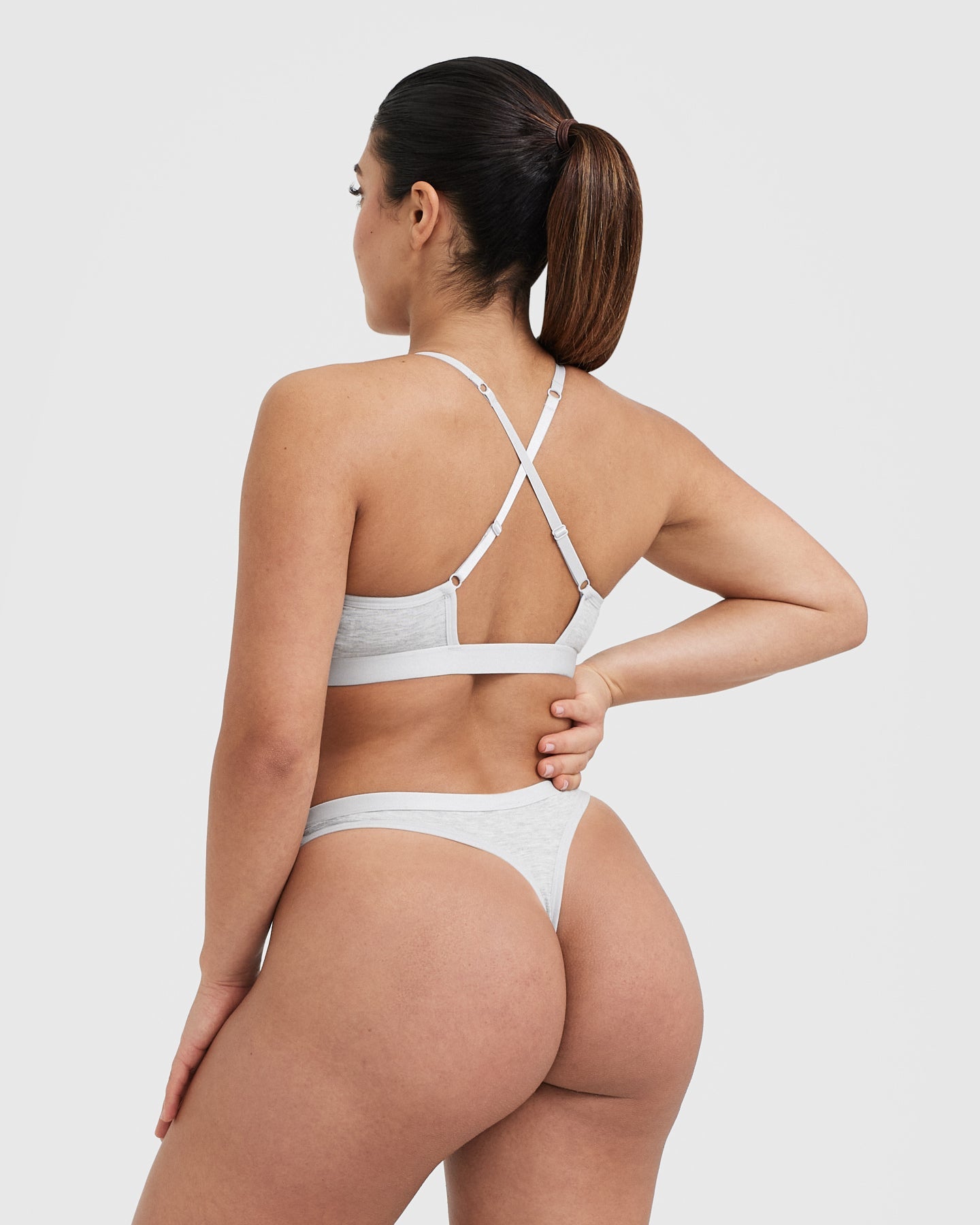 Alternative view of Soft Classic Bralette | Grey Marl