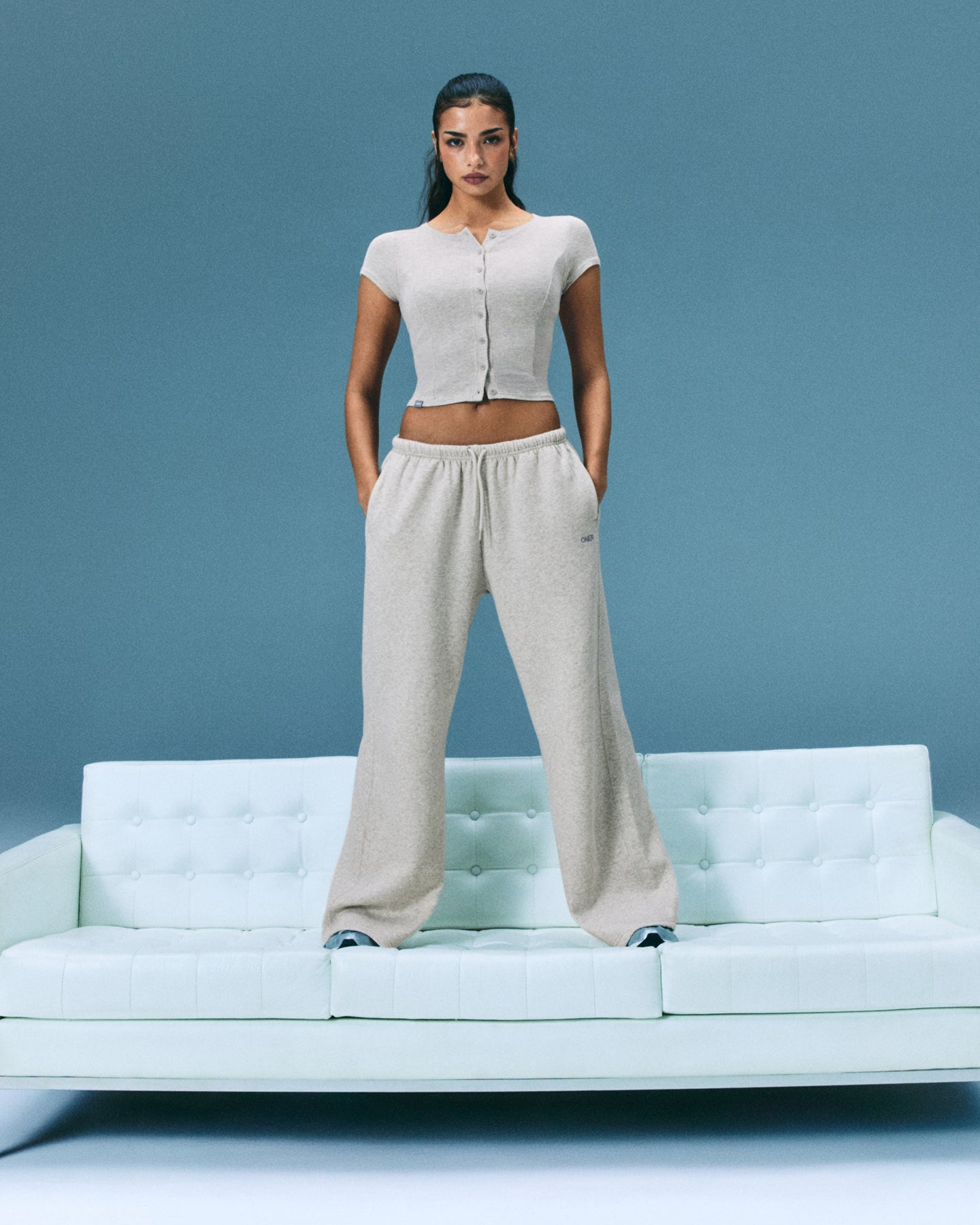 Foundations All Season Straight Leg Joggers | Oat Marl - Image 2