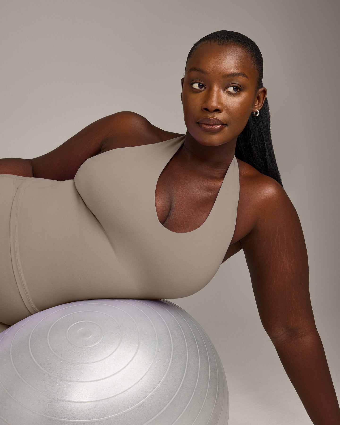 SoftMotion Halter Neck Vest with Built in Bra Shelf with Grey Logo | Minky - Image 2