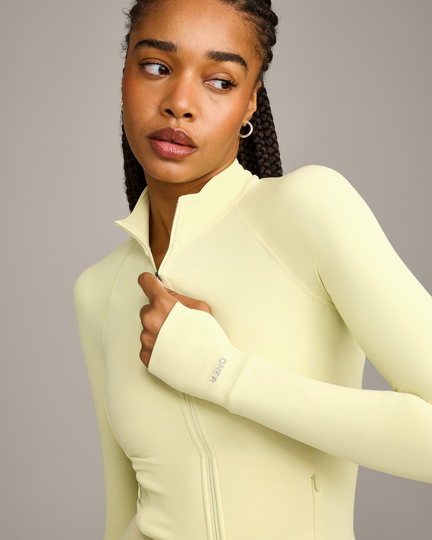 SoftMotion Jacket with Grey Logo | Pastel Yellow - Image 2