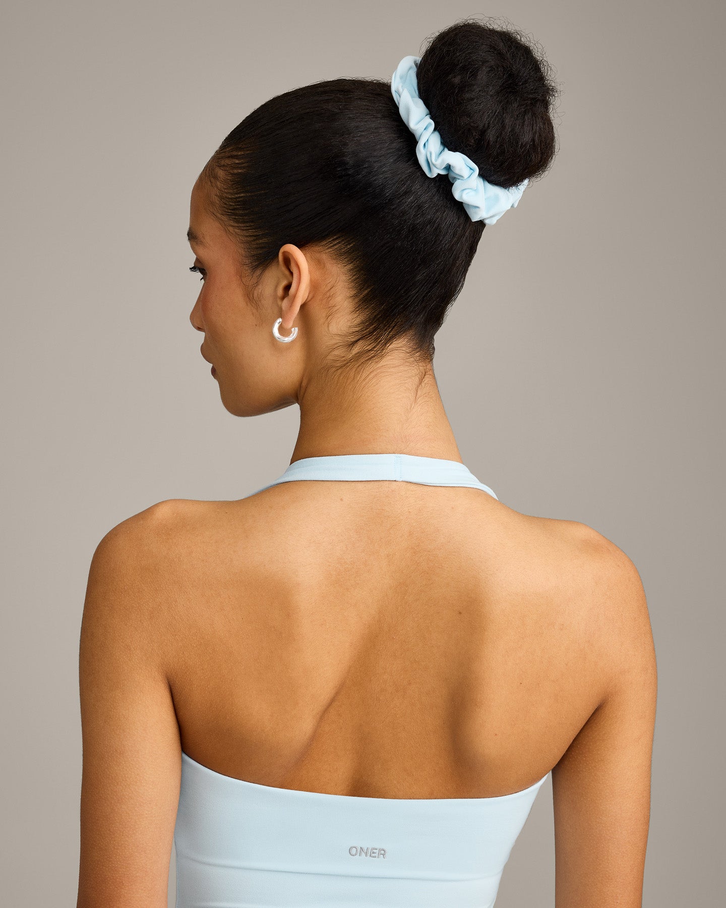SoftMotion Scrunchie with Grey Logo | Cloud Blue - Image 2